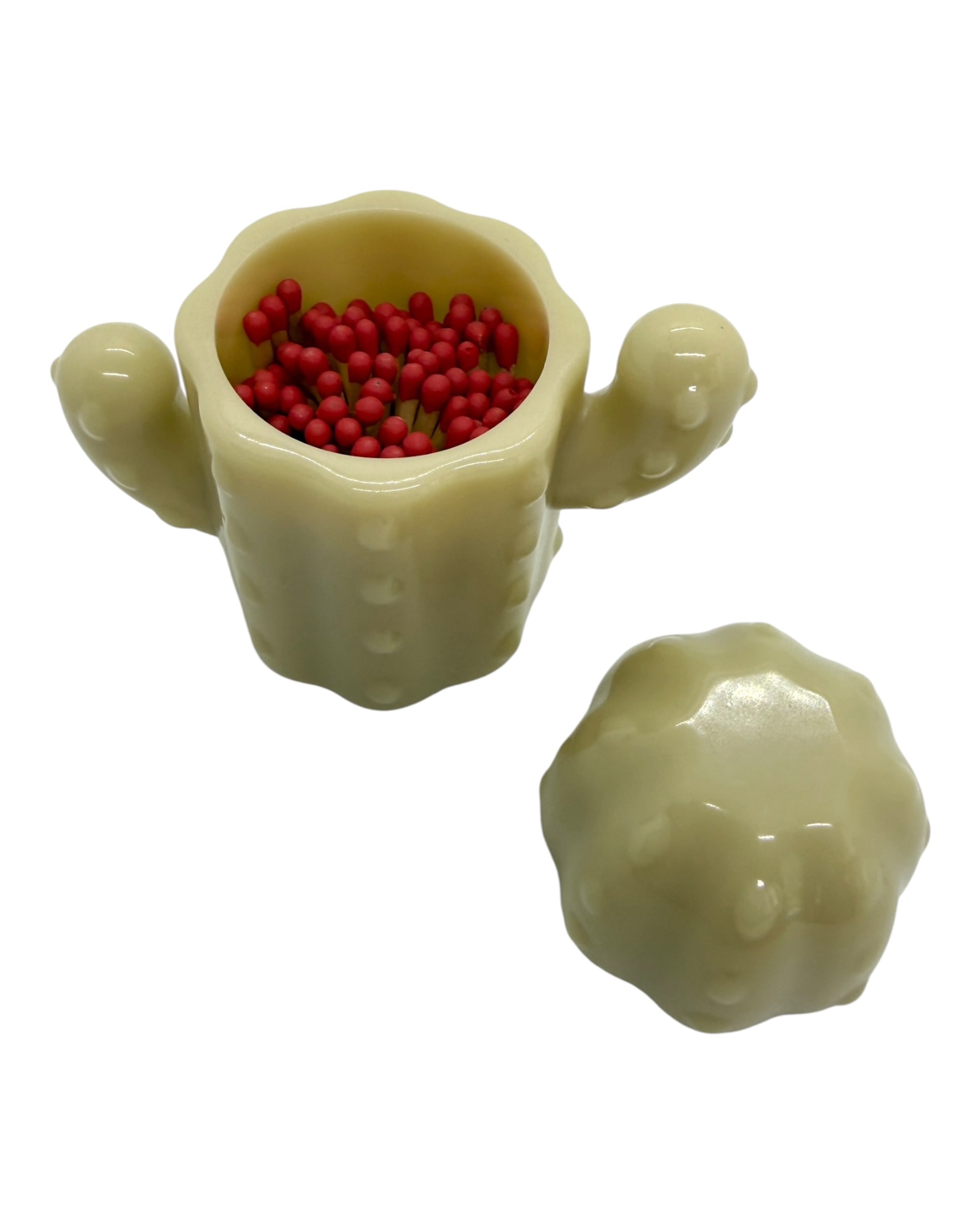 Boîte d’allumettes décorative cactus en résine époxy, objet design fait main, pièce unique pour une décoration moderne et originale. Lolie'z