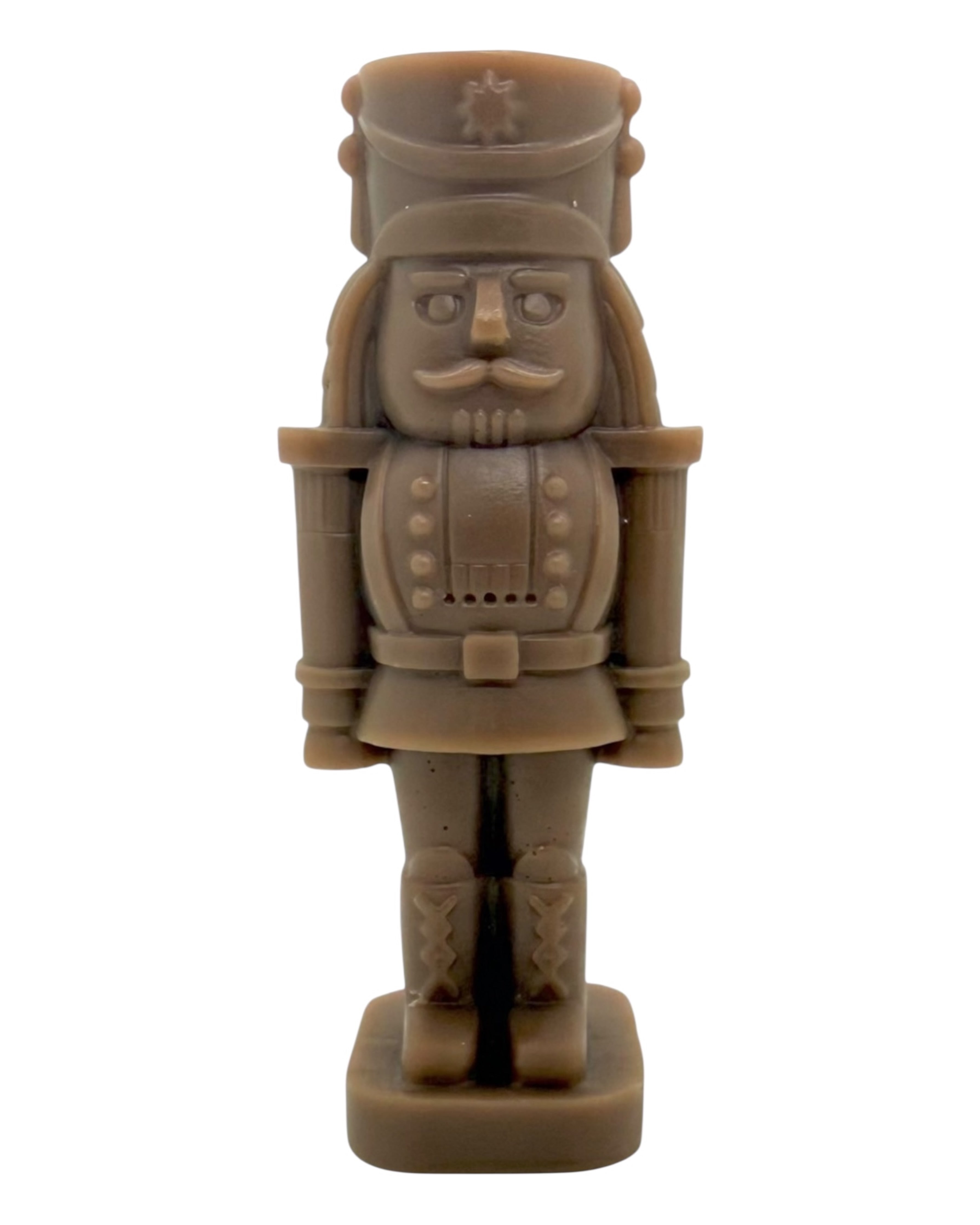 Mycroft, figurine casse-noisette en résine époxy couleur chocolat, idéale pour une décoration de Noël chaleureuse. Lolie'z