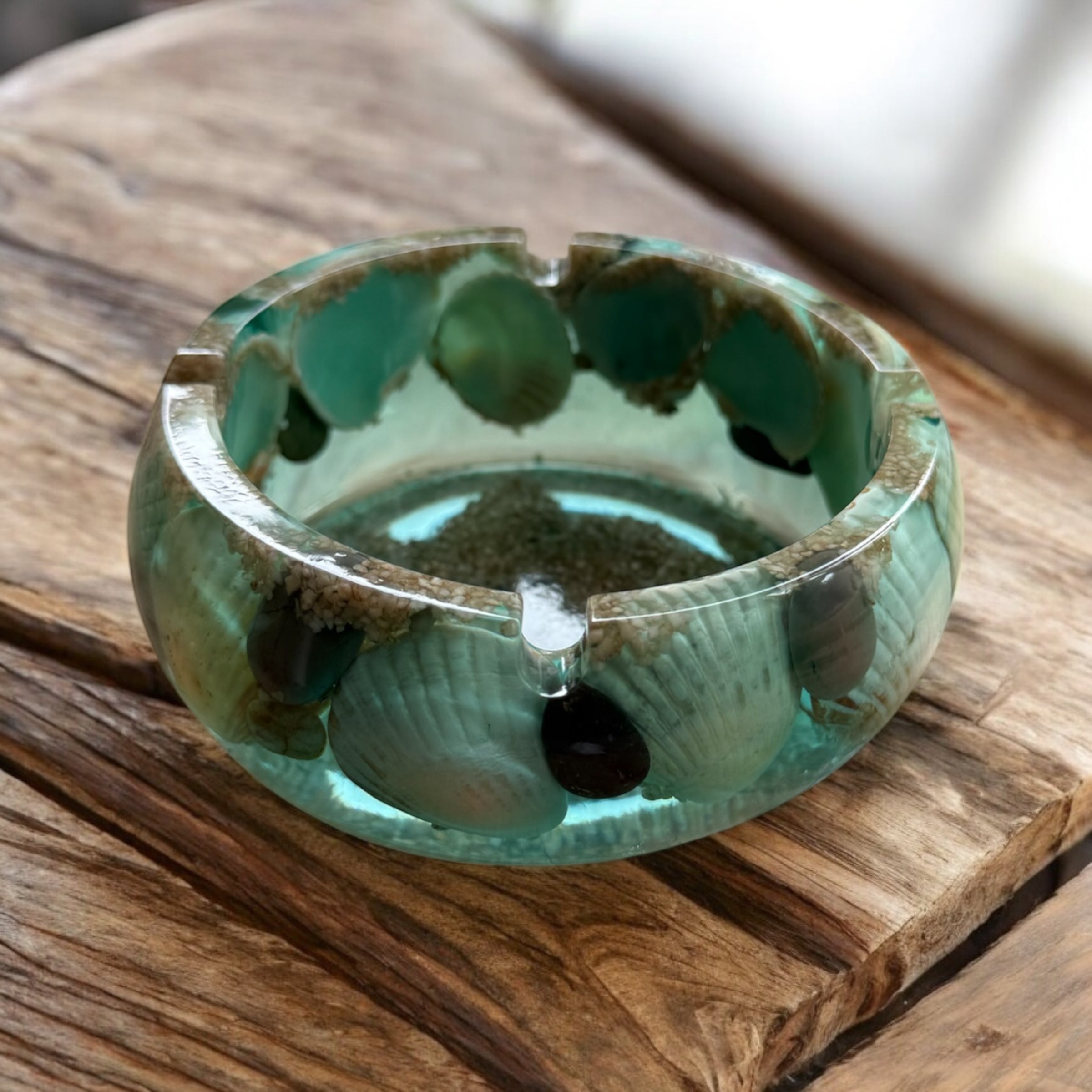 Cendrier coquillage création en résine époxy lolie'z
