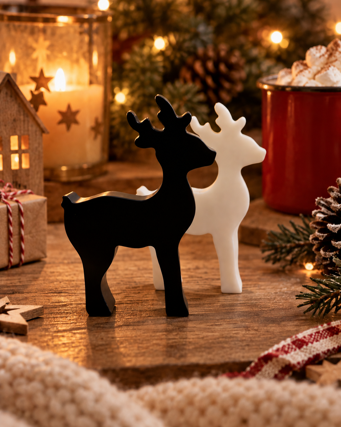 Comet the reindeer, décoration de Noël en résine époxy faite main à l'atelier Lolie'z