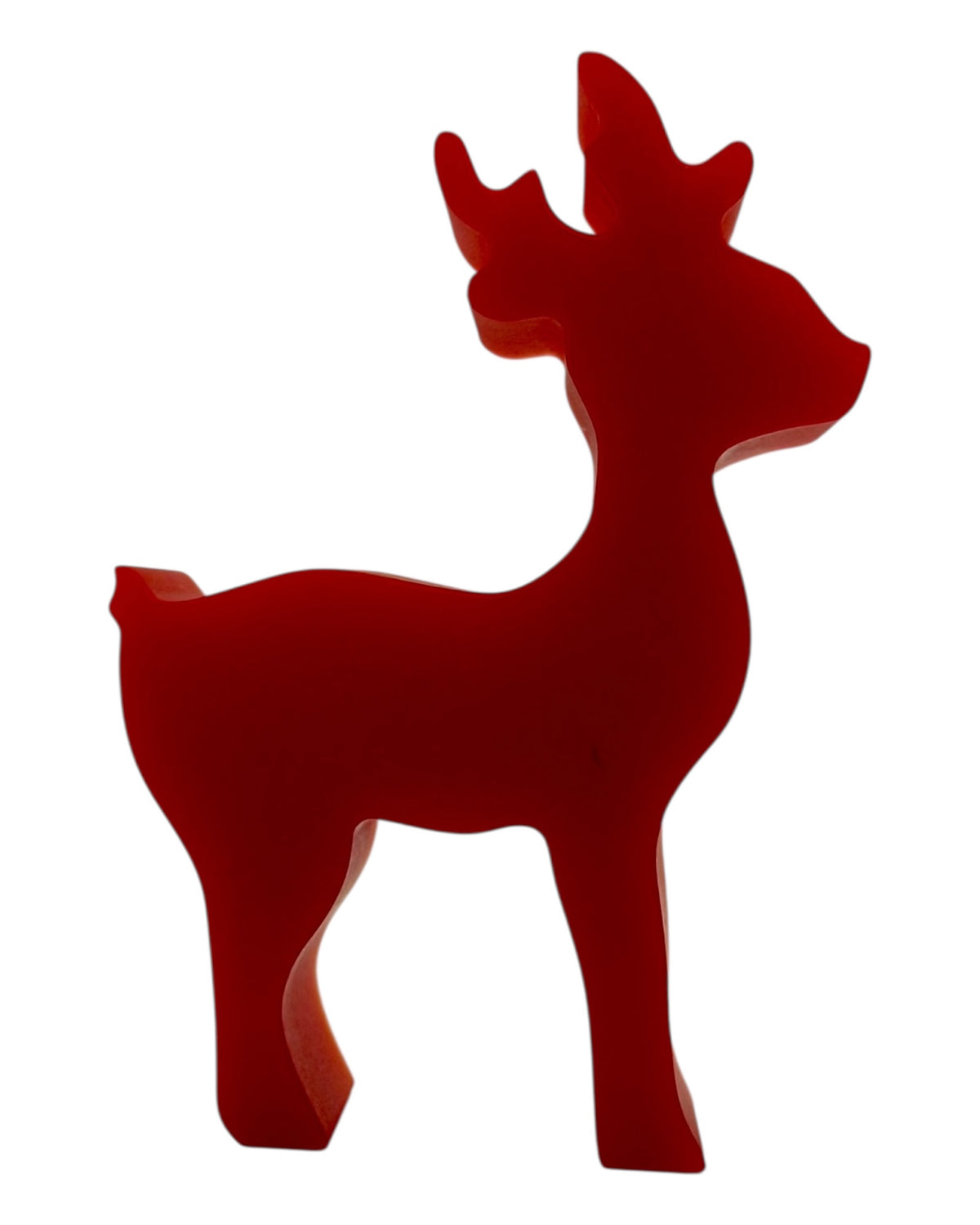 Comet the reindeer en résine époxy rouge mate, décoration de Noël graphique Lolie'z