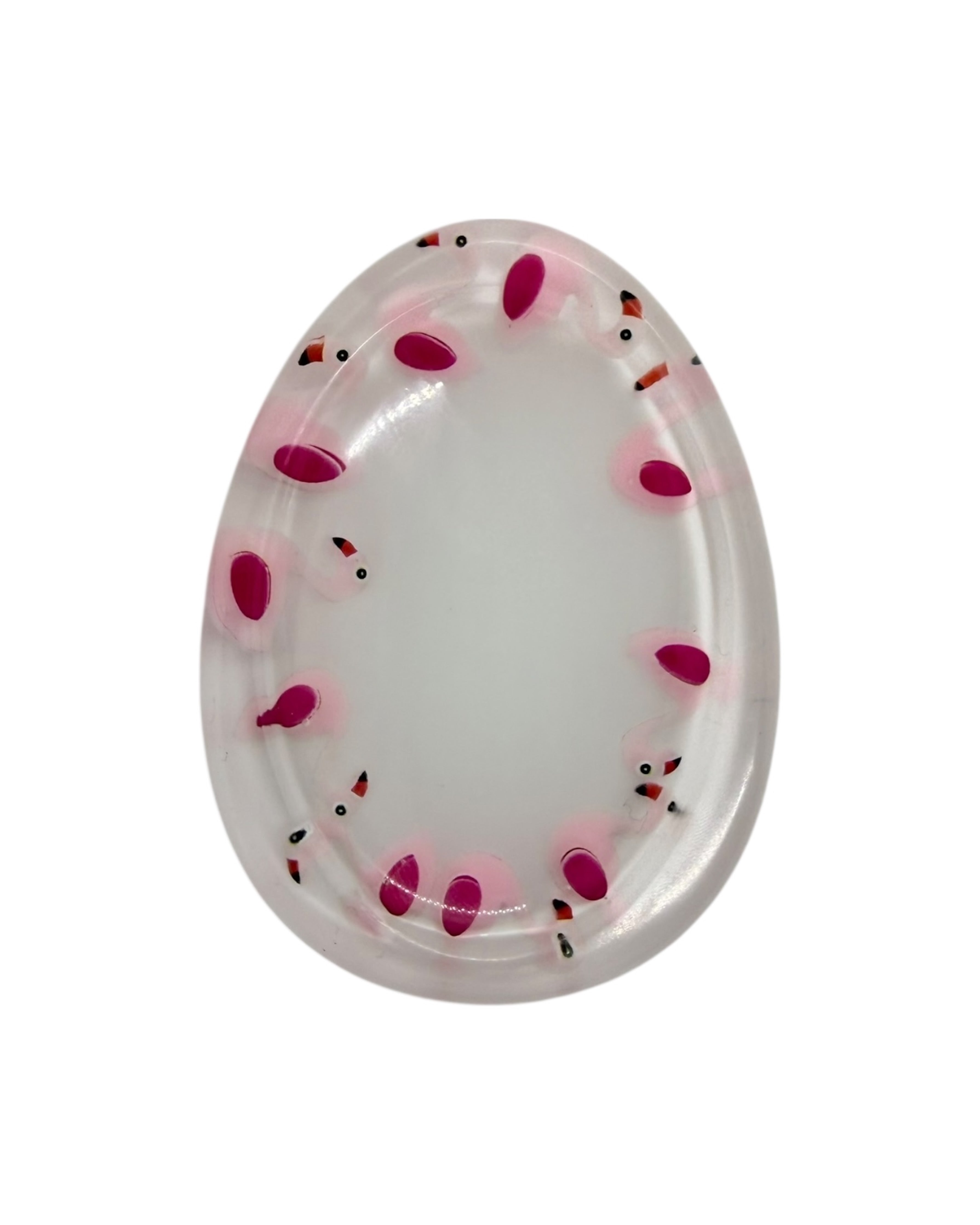 Galet anti stress Flow en resine epoxy fait main avec inclusions decoratives, piece unique a manipuler pour la relaxation et le bien etre. Lolie'z