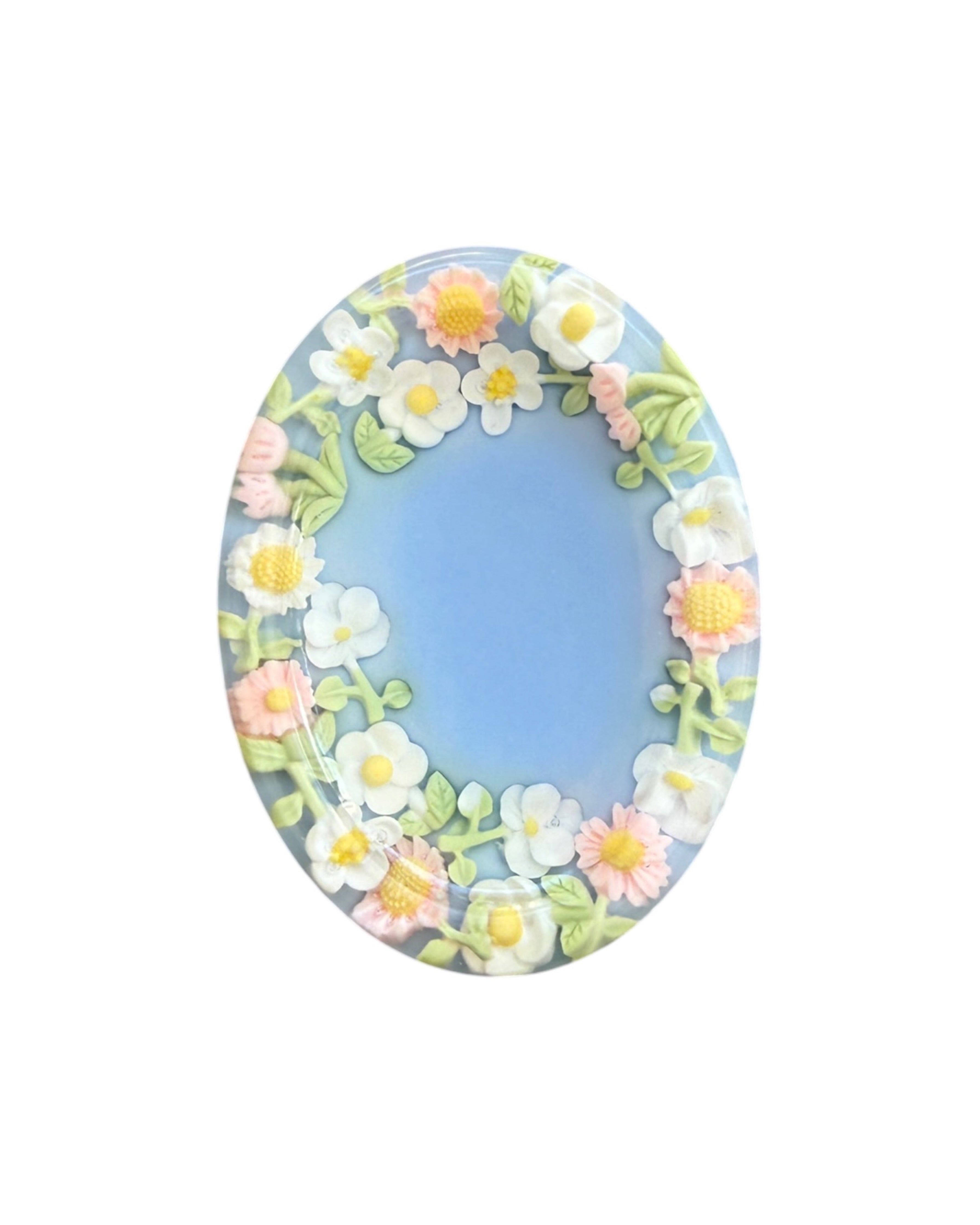 Galet d’apaisement Curve en résine époxy, forme ovale ergonomique conçue pour un mouvement fluide et continu du pouce.