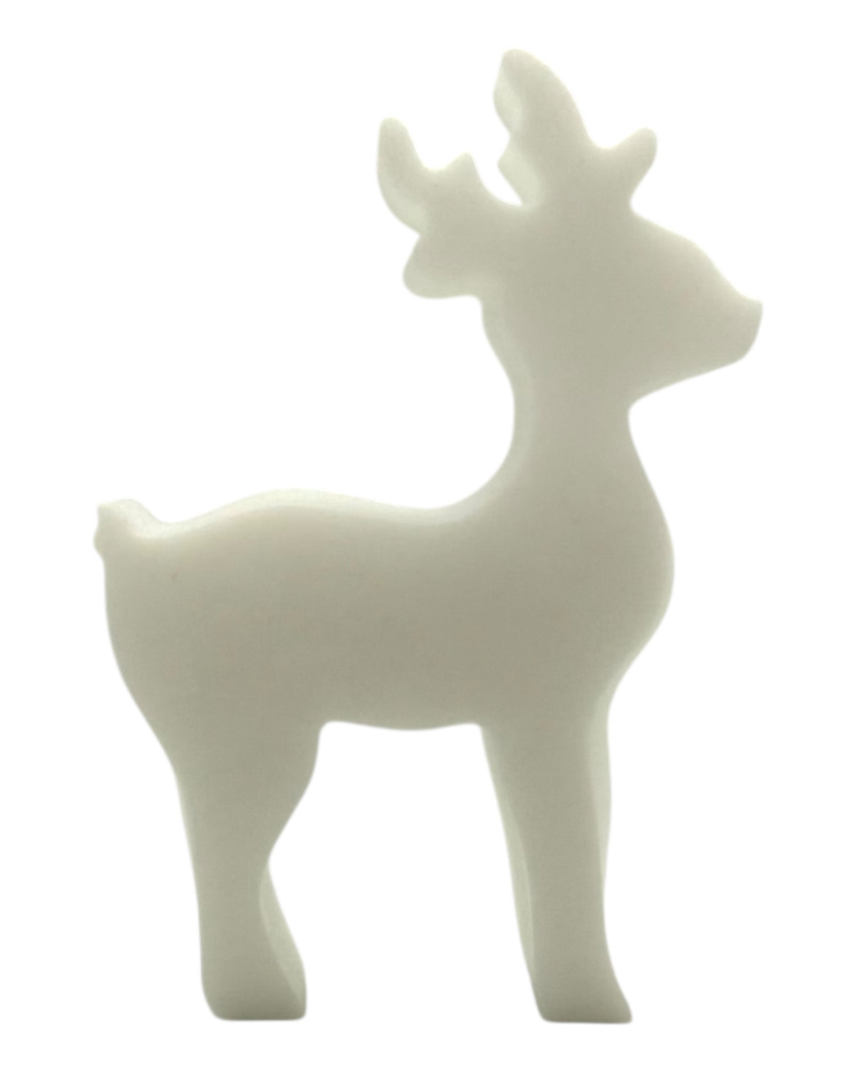 Comet the reindeer en blanc, figurine de renne en résine époxy faite main Lolie'z
