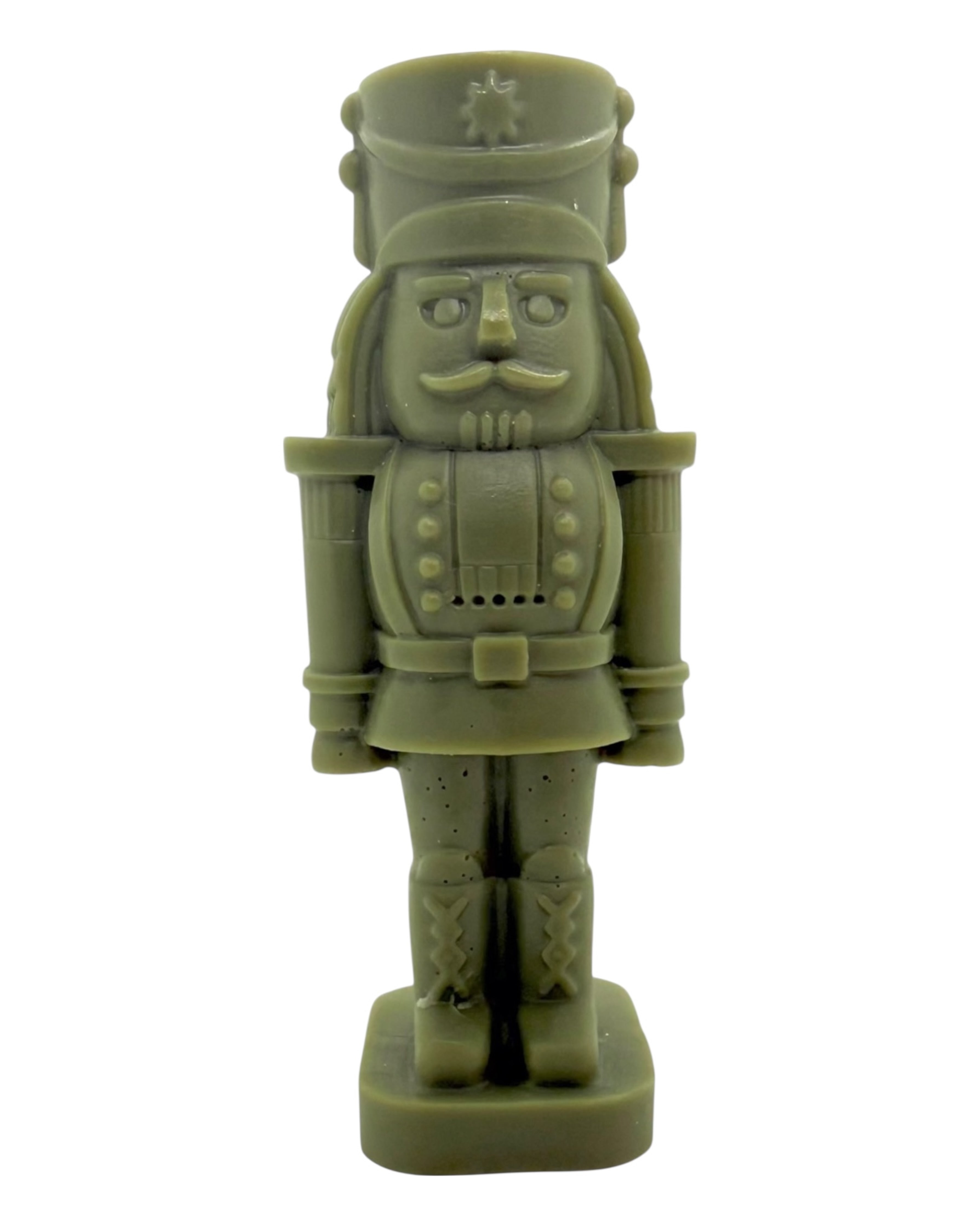 Figurine casse-noisette Mycroft en résine époxy couleur kaki, décoration de Noël à poser pour intérieur. Lolie'z