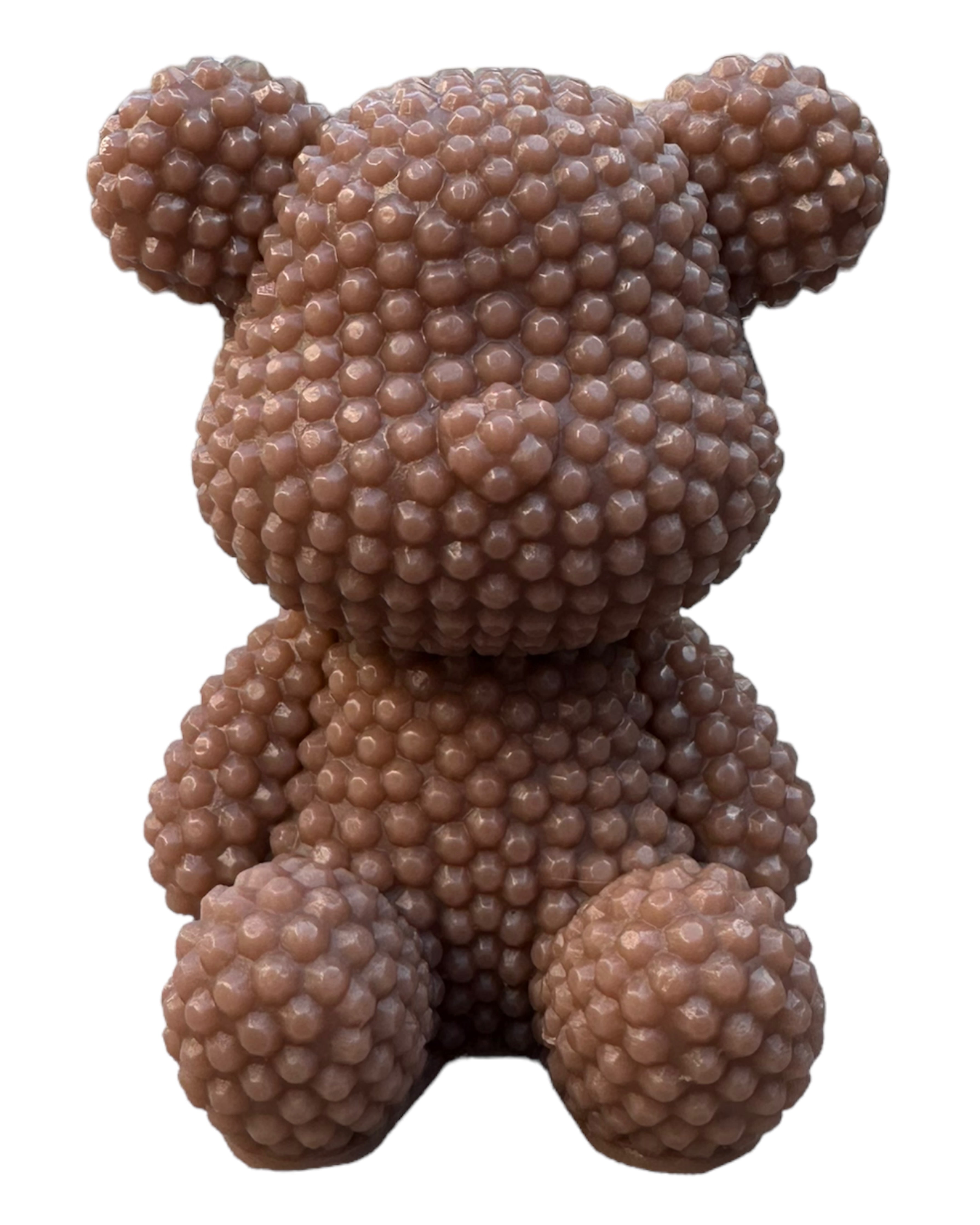 Ours Bubble Ted Cacao en résine époxy marron chocolat, décoration originale faite main par Lolie’z.