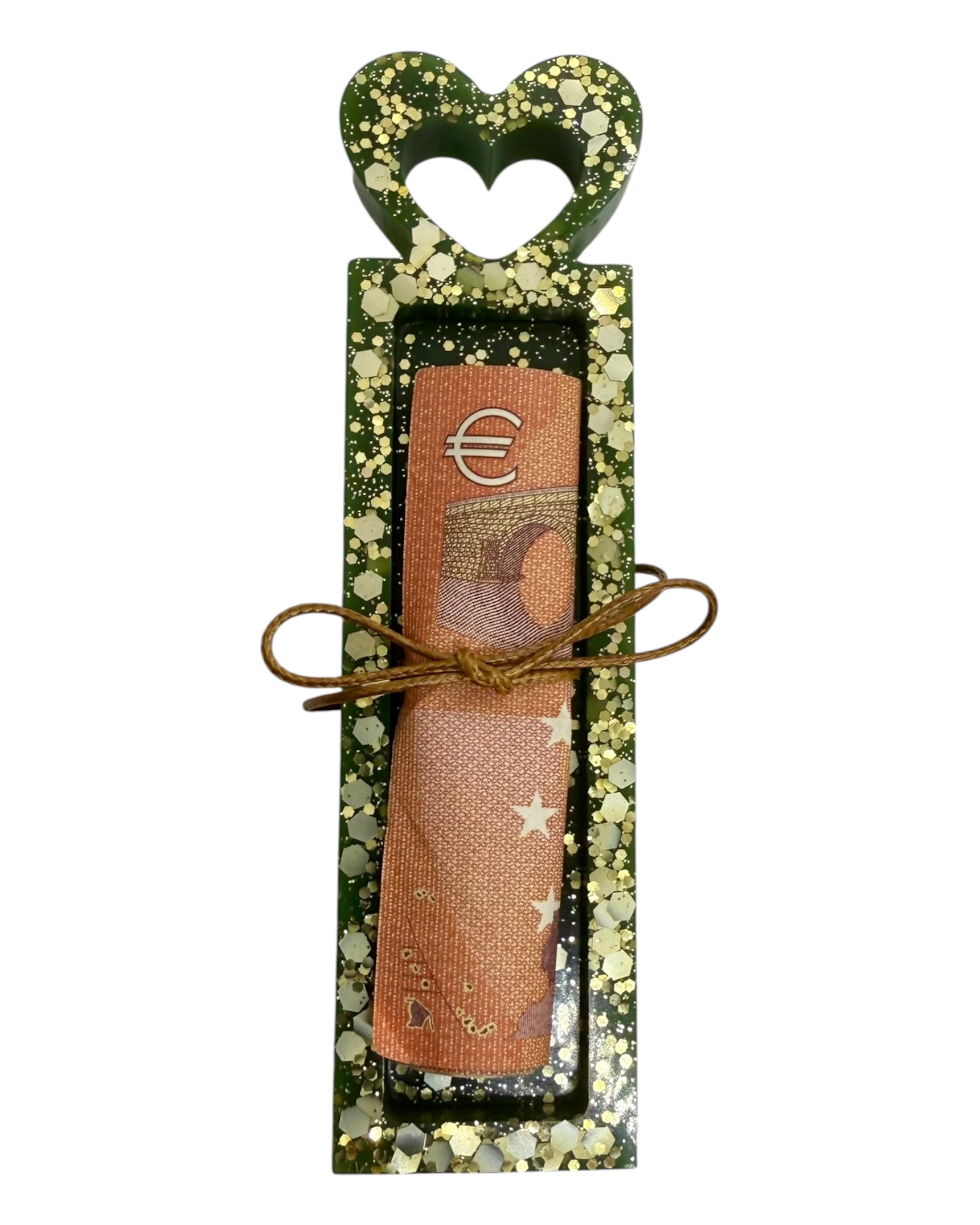 Pince à Fric en résine époxy, conçue pour glisser un billet ou une surprise, pratique et design pour un cadeau qui sort de l’ordinaire. Lolie'z