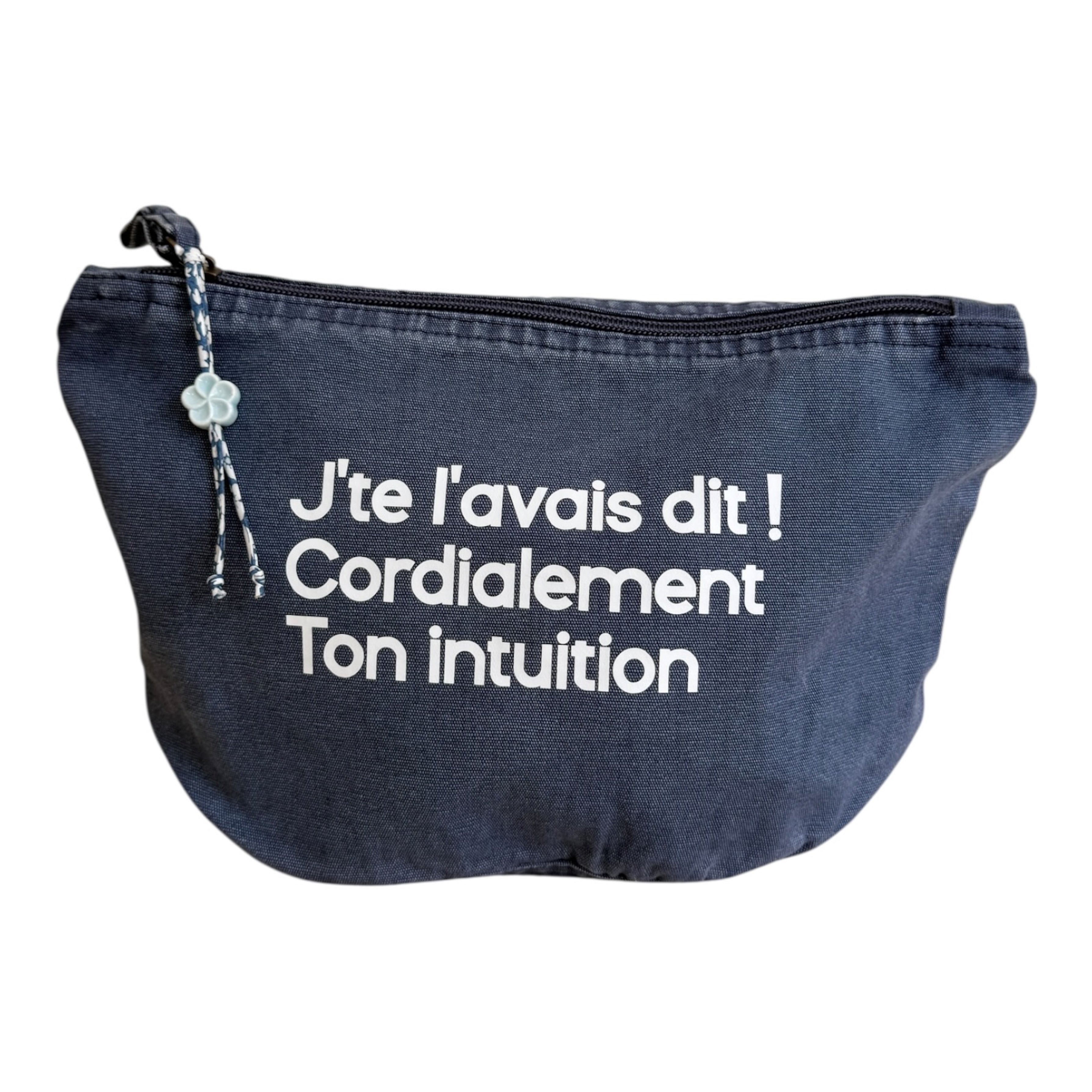 Pochette Poppy coton recyclé Lolie'z. J'te l'avis dit, cordialement ton intuition