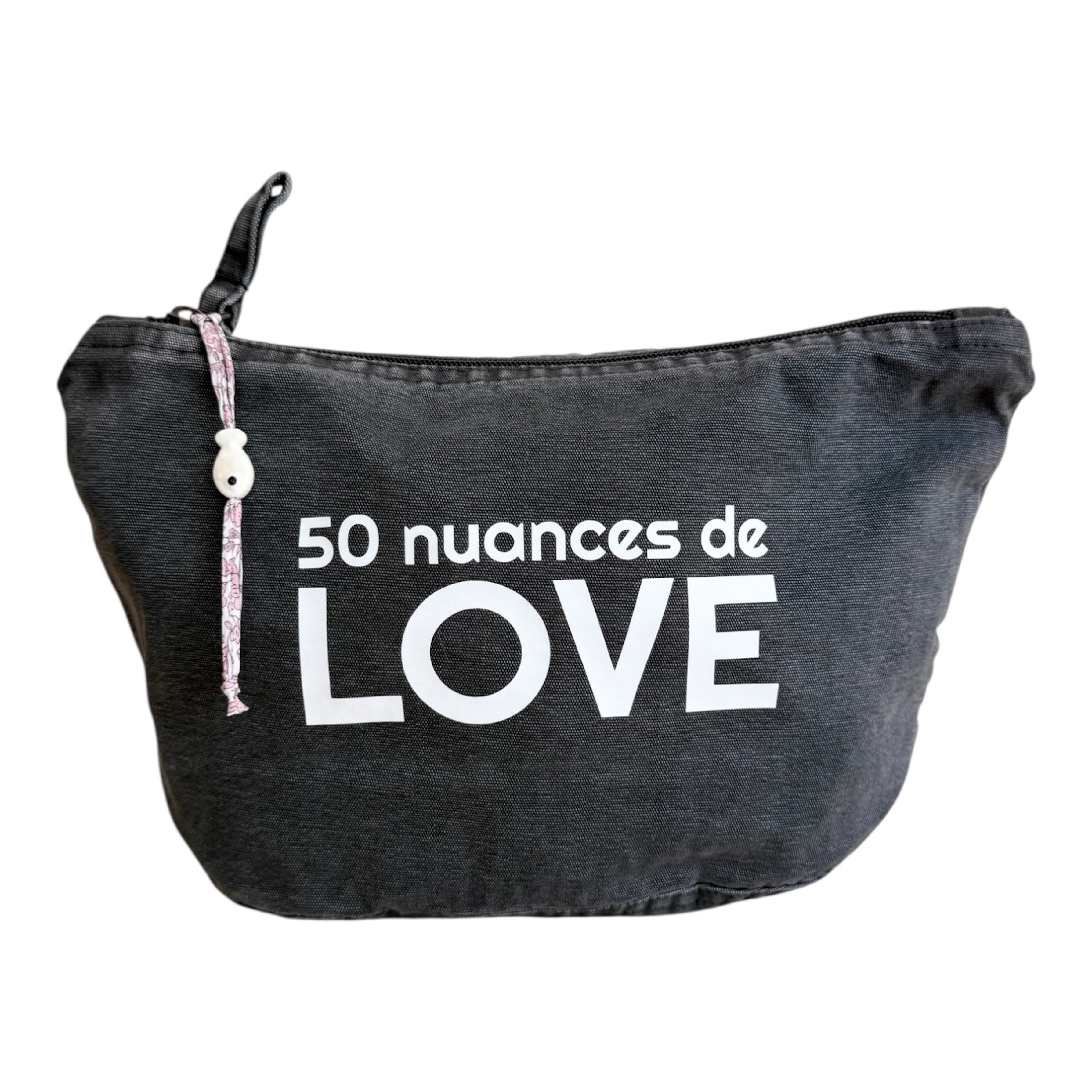 Pochette Poppy lolie'z 50 nuances de love noir et blanc