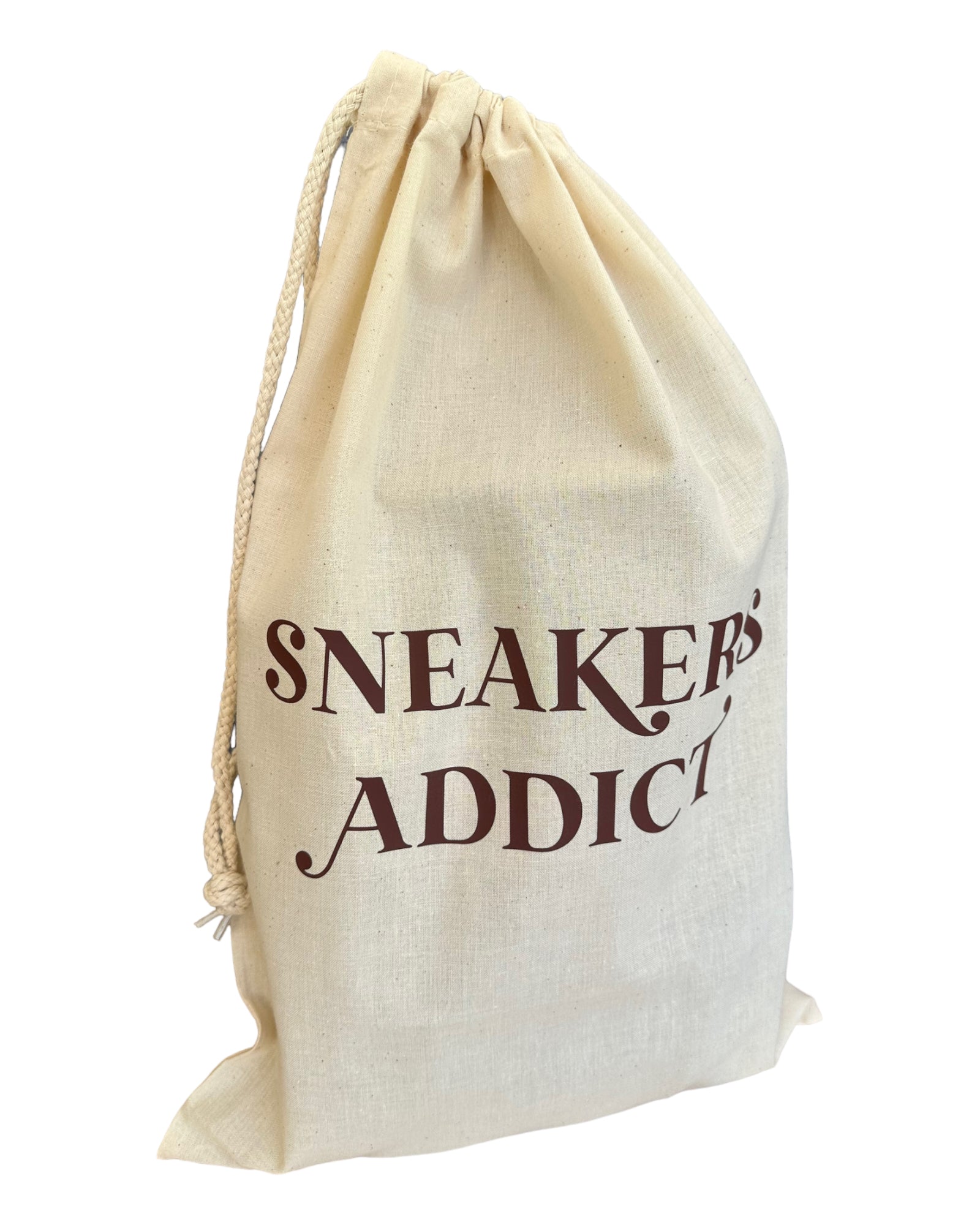 Pochon sneakers beige pour une organisation élégante et discrète de ses chaussures