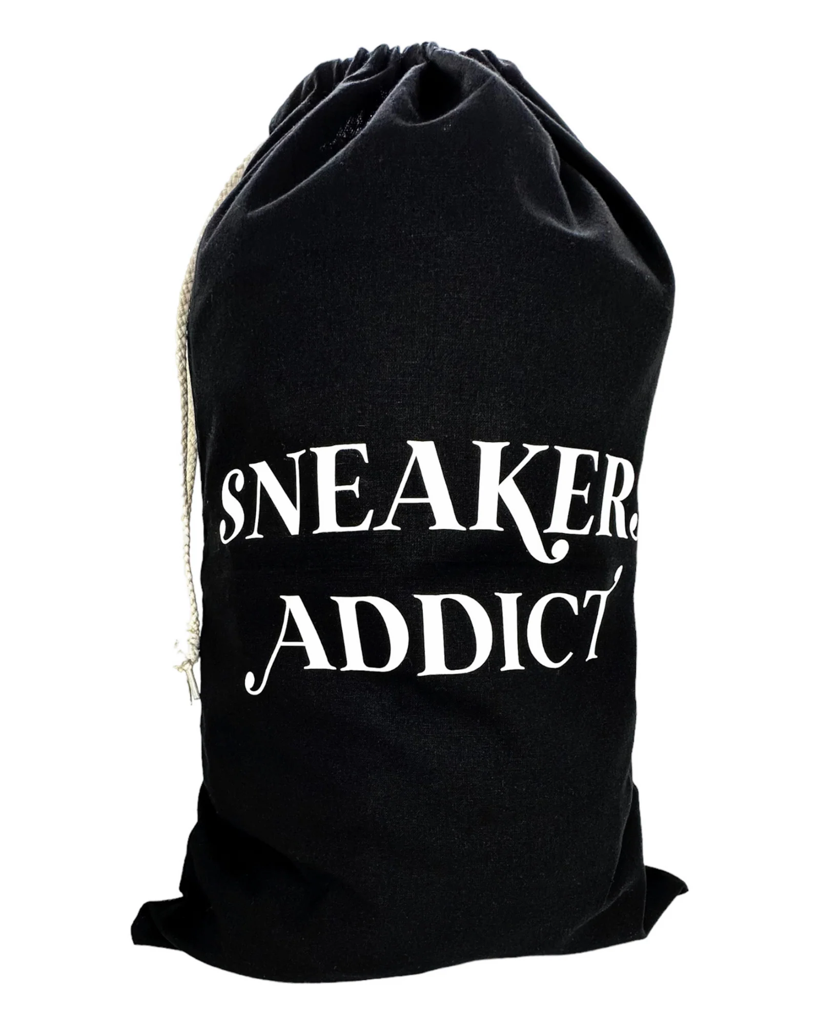Pochon sneakers noir pratique pour protéger ses baskets à la maison ou en voyage