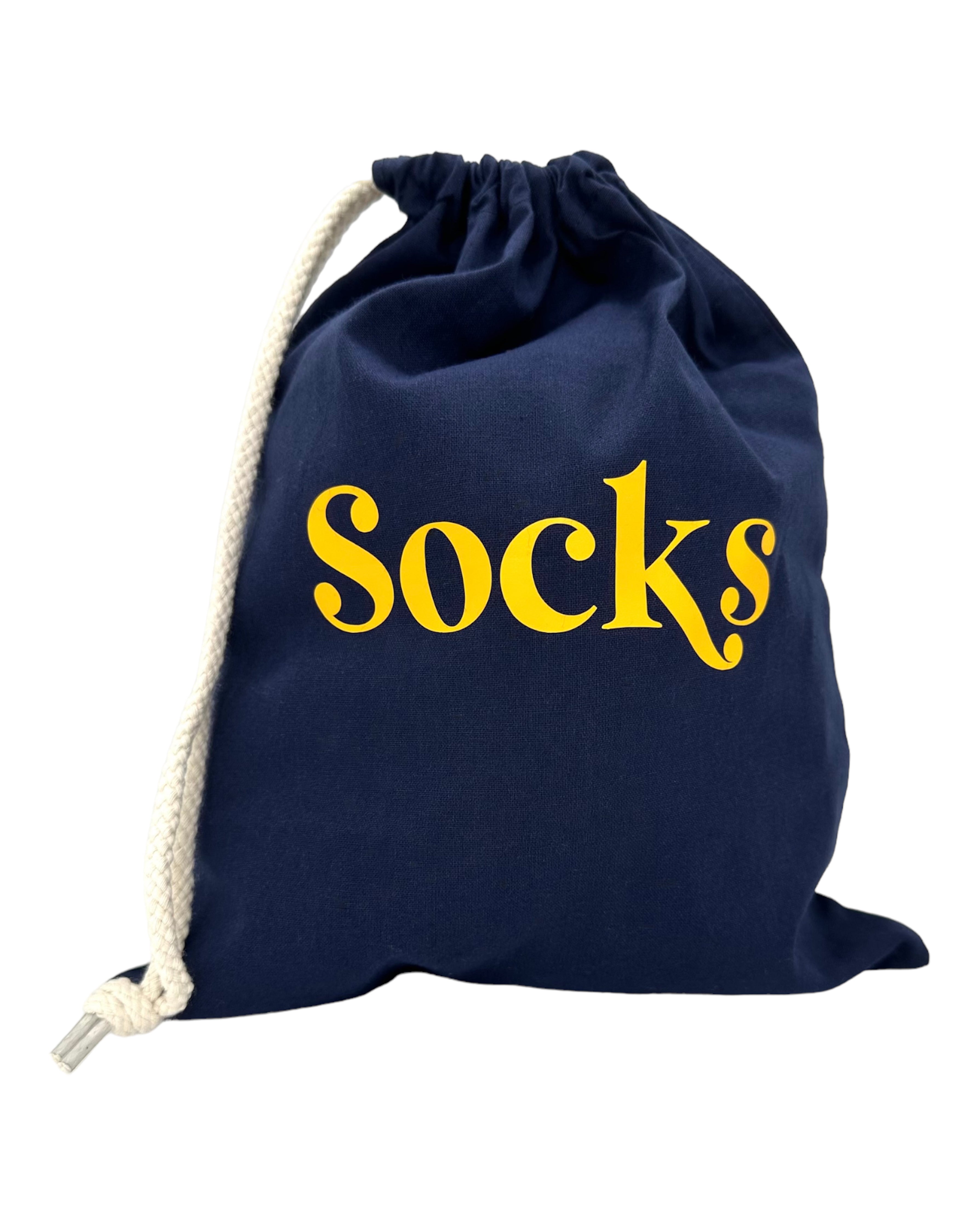 Pochon marine pour chaussettes, l'accessoire stylé pour voyager organisé et pratique