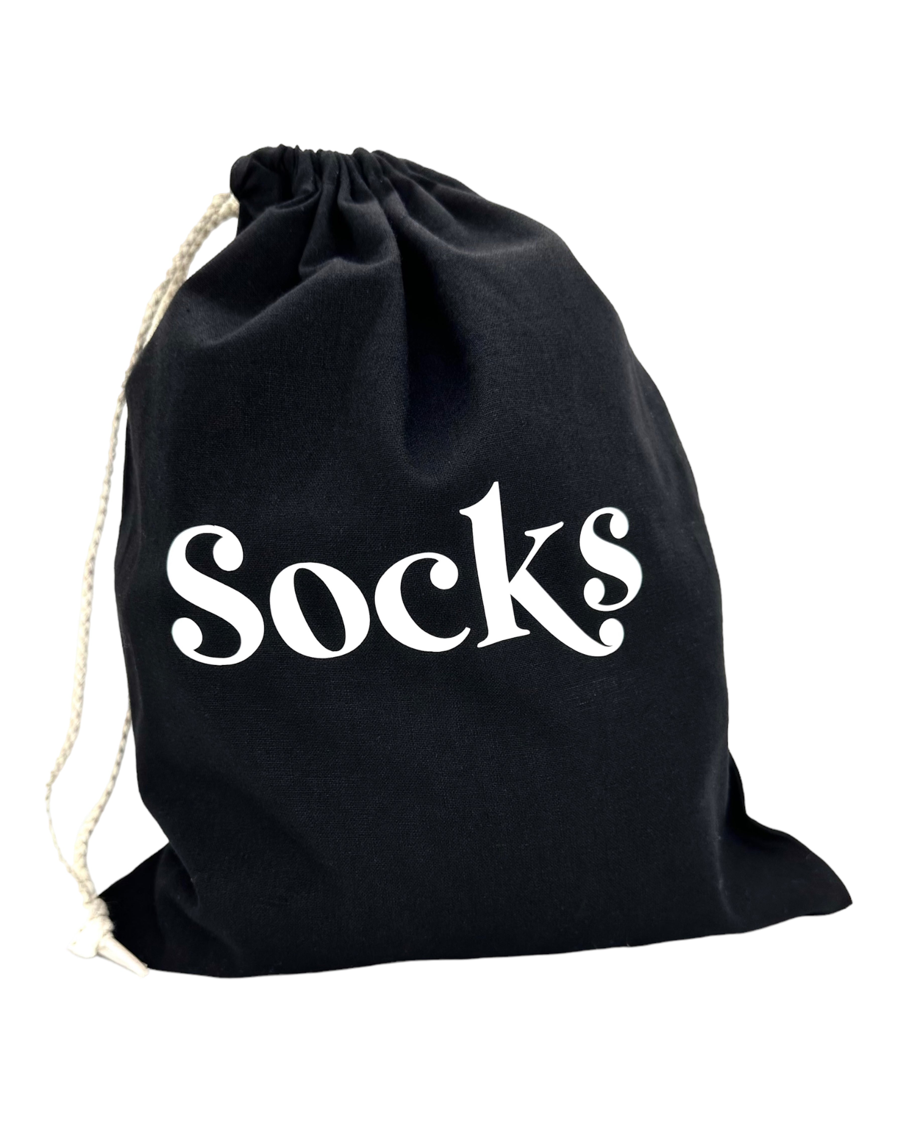 Pochon noir pour chaussettes, l'accessoire parfait pour organiser vos affaires