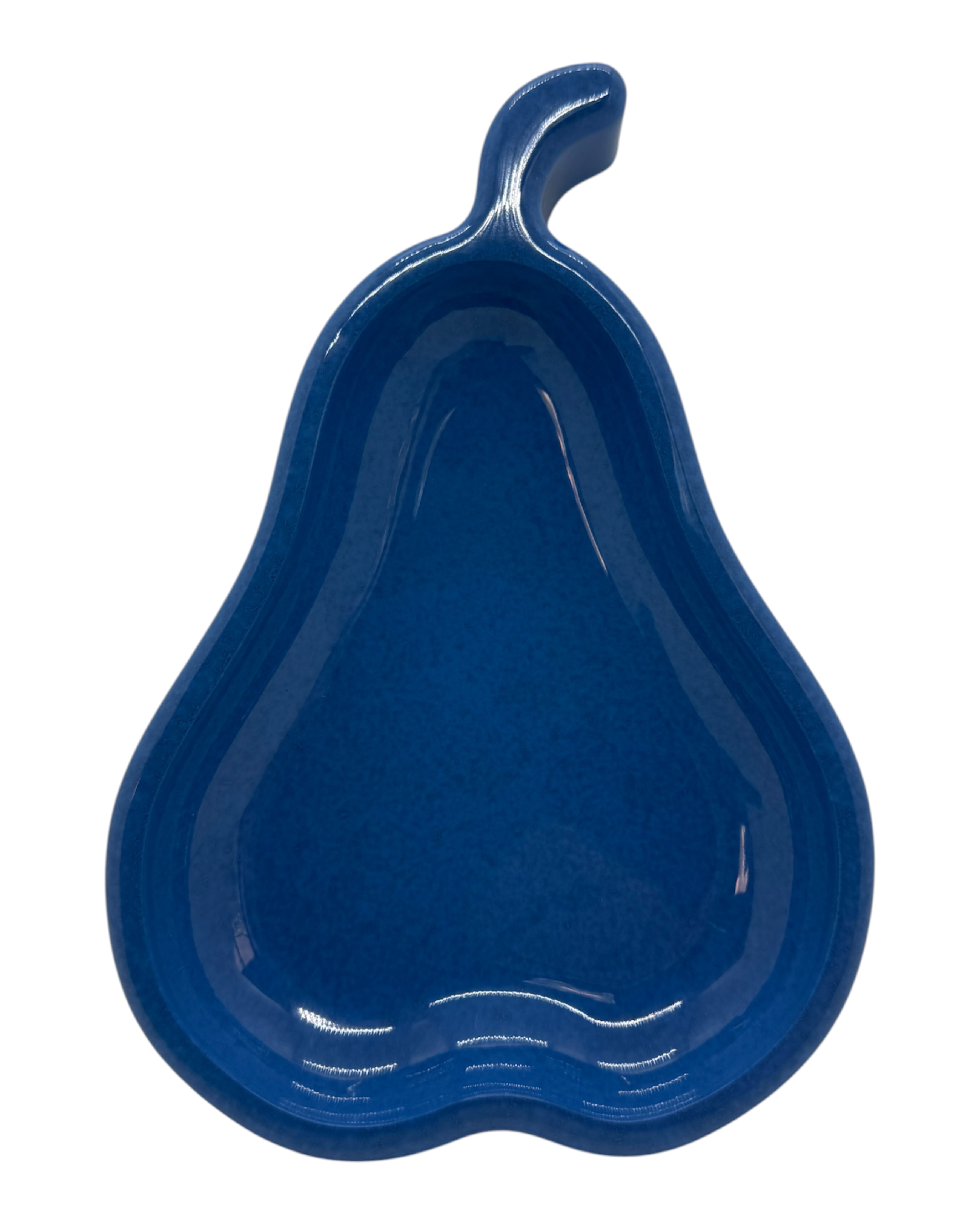 Vide-poche décoratif en forme de poire bleue réalisé à la main en résine époxy. Objet déco original et coloré, parfait pour accueillir bijoux, clés et petits trésors du quotidien tout en apportant une touche de fantaisie à la décoration intérieure.