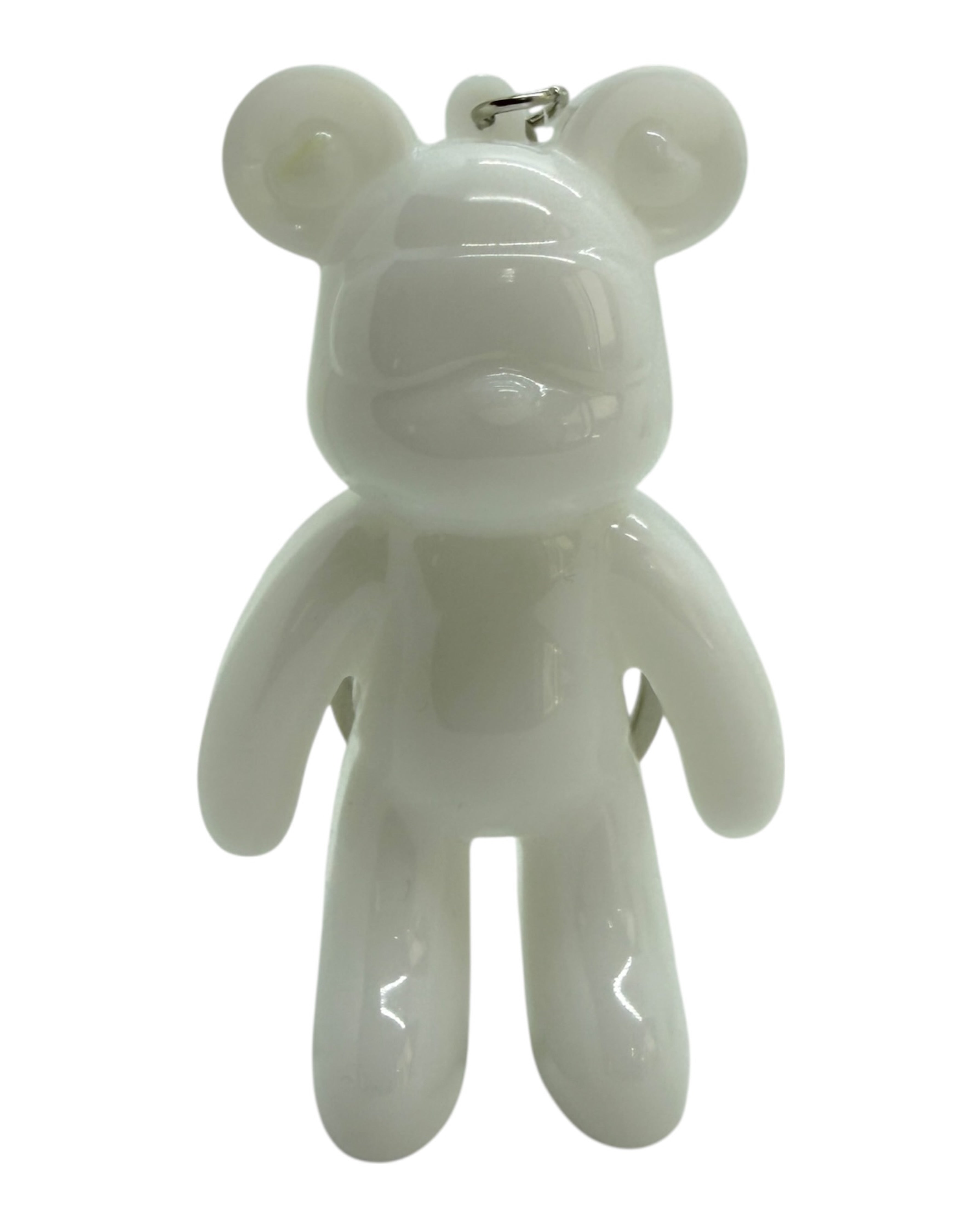 Urban Ted White porte-clés blanc au style urbain minimaliste.