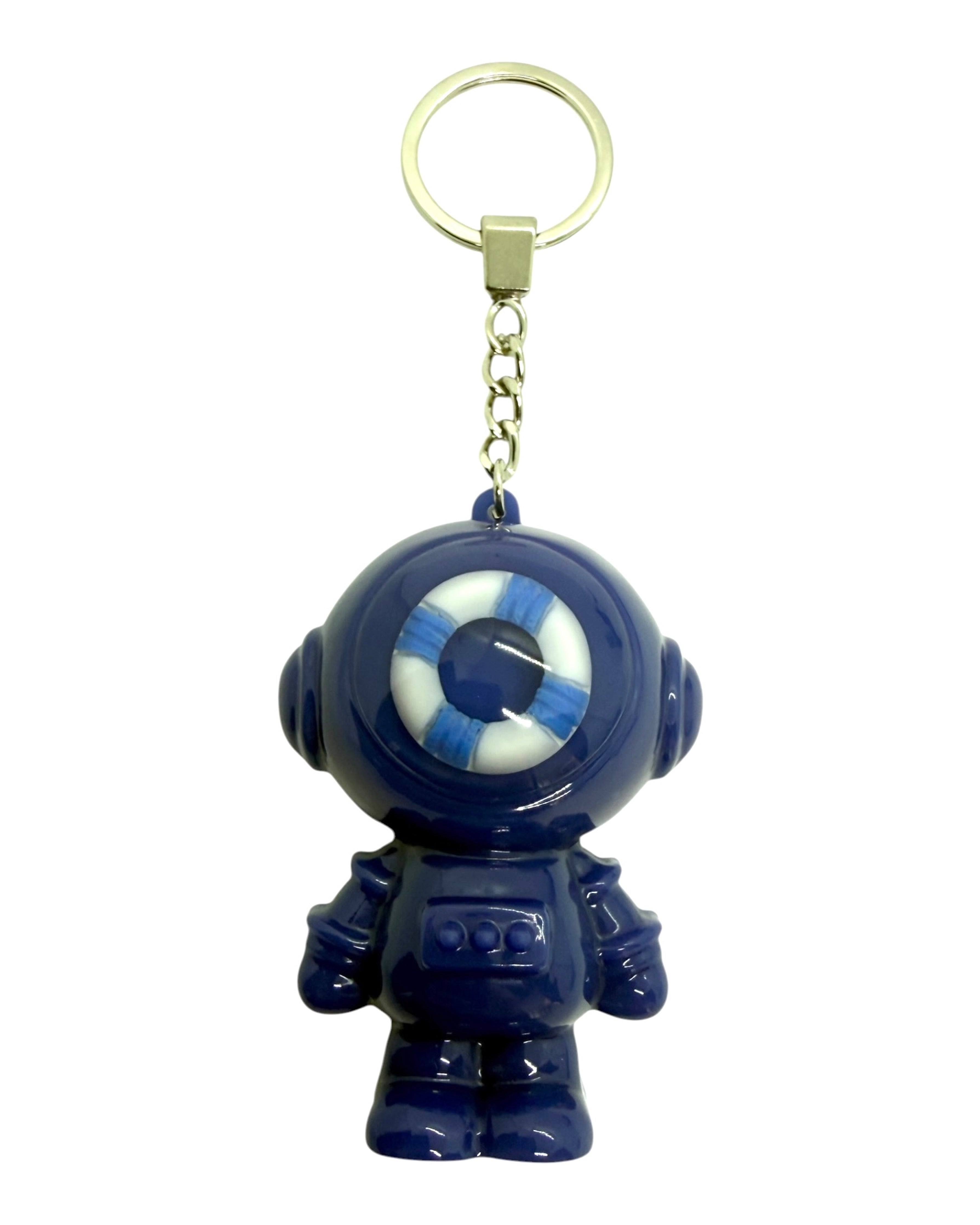 Porte-clés Andy Lolie’z astro bear avec bouée flottante, style fun et estival en résine époxy, fait main.