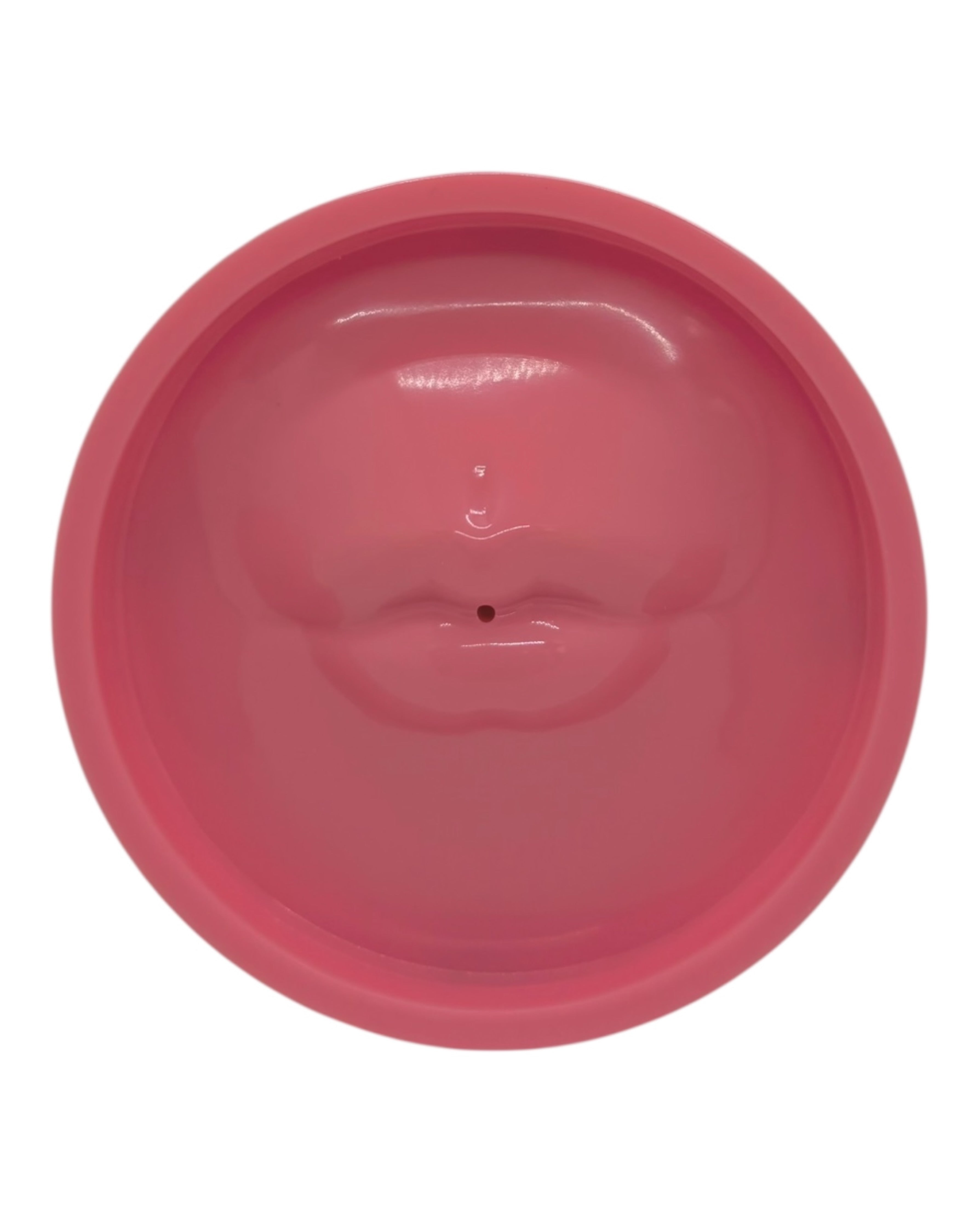 Porte-encens en résine époxy rose fait main avec bouche design, pièce déco originale et colorée.
