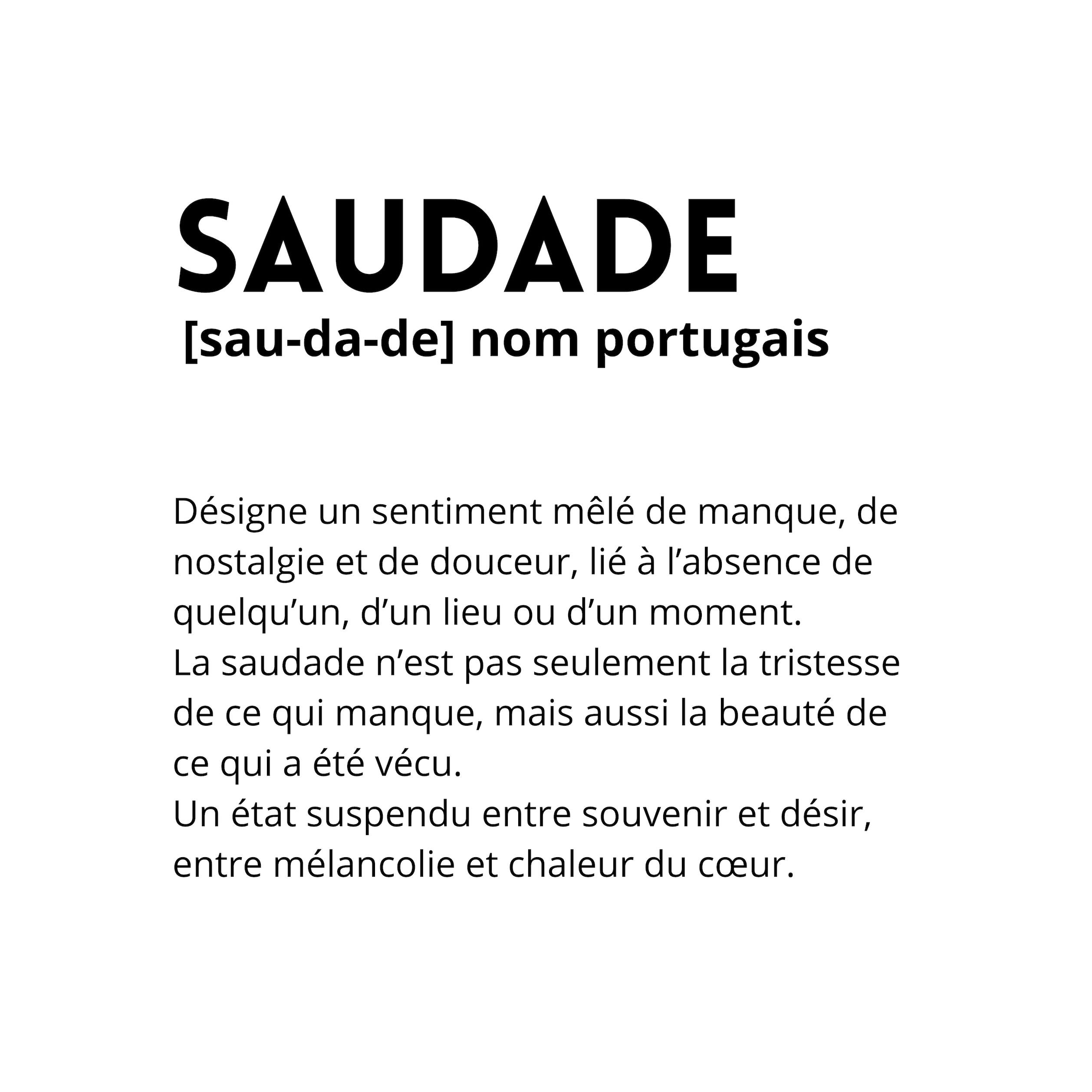 Sac Saudade, sac original orne de mots du monde inspire par le manque, le souvenir et le voyage. Lolie'z
