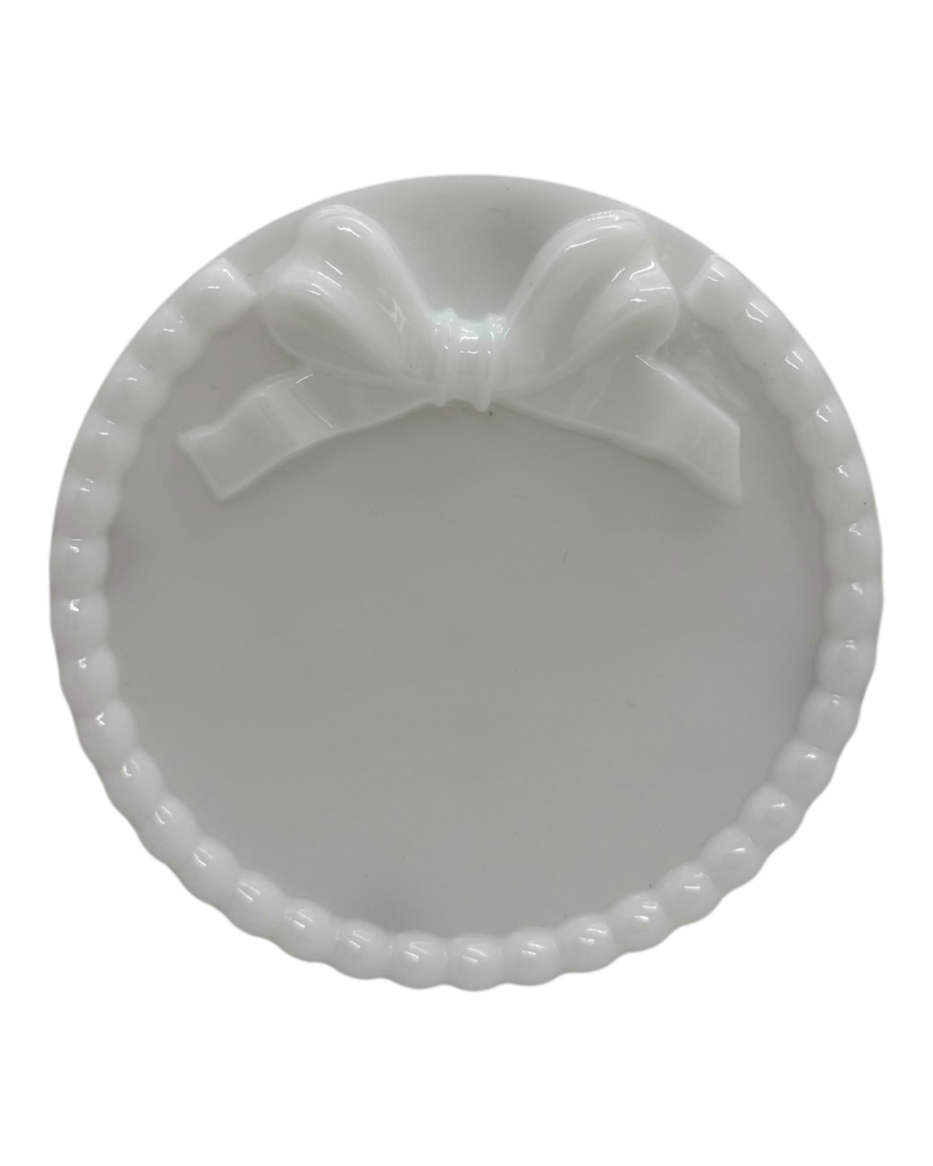 Support déco rond en résine avec nœud sculpté, modèle artisanal et élégant, parfait pour bougie ou déco.