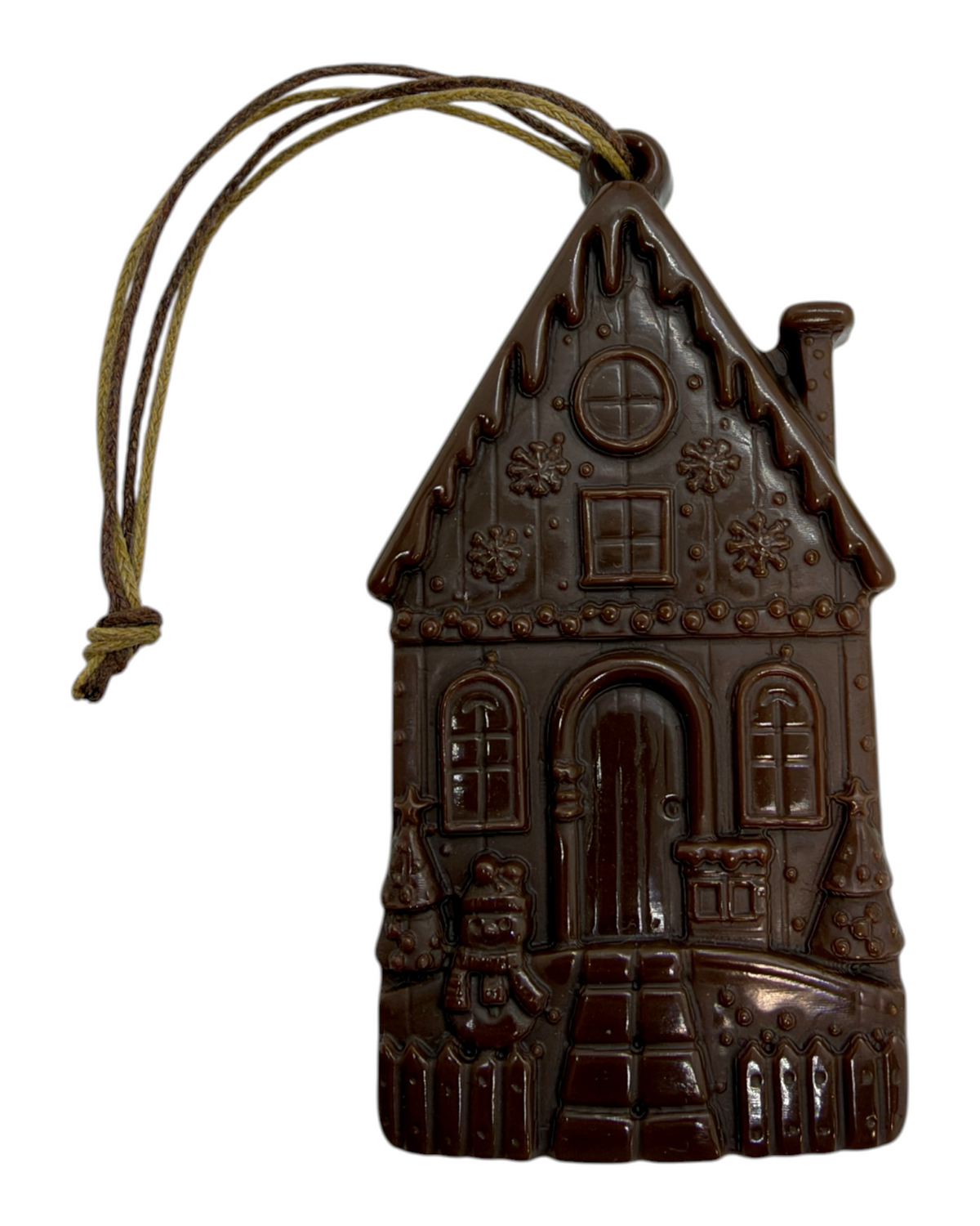 Suspension de Noël Tiny Cottage en résine époxy, représentant une petite maison décorative fabriquée à la main, à accrocher au sapin ou dans la maison pour une ambiance chaleureuse et festive.