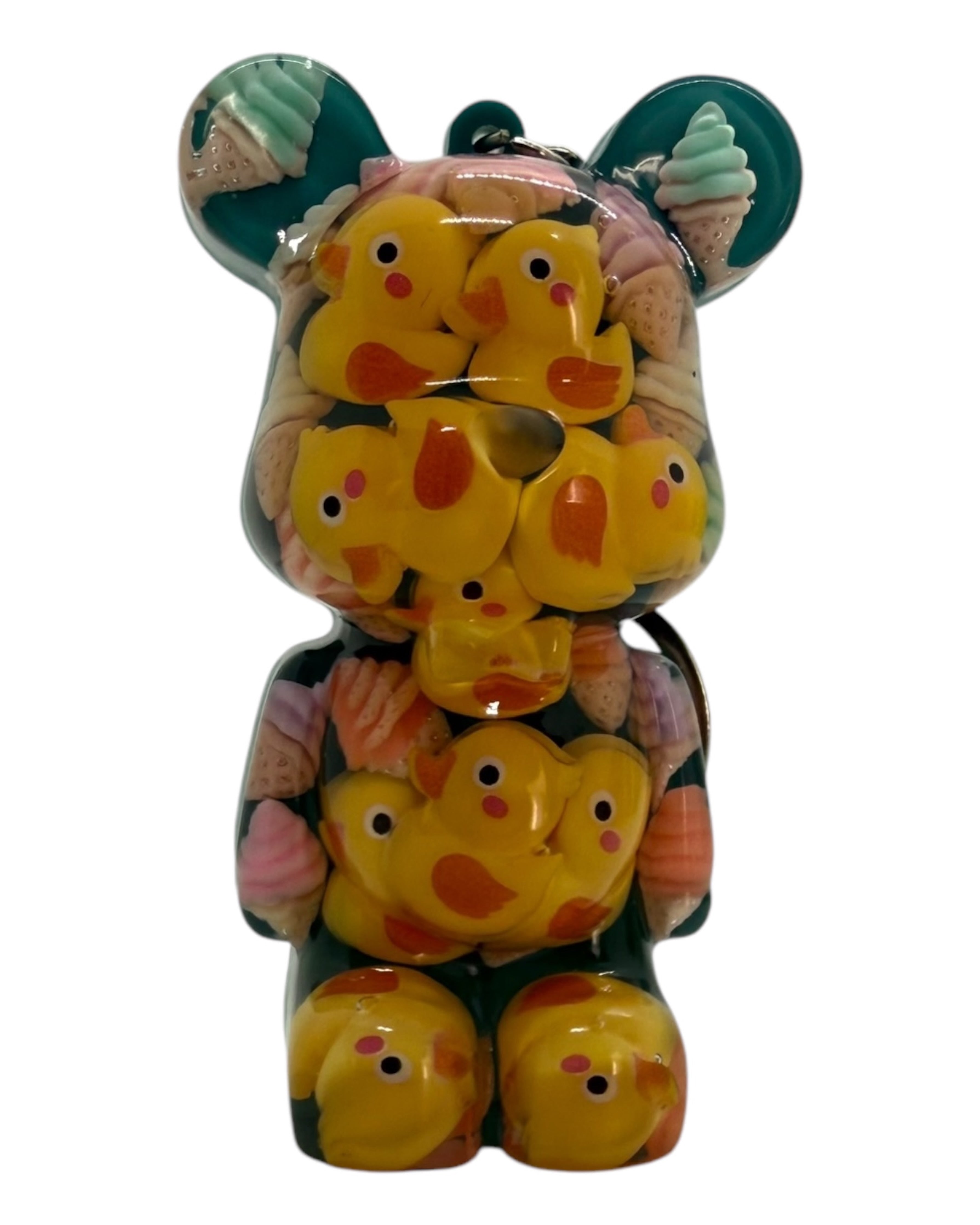 porte clés Teddy'z  lolie'z en résine epoxy