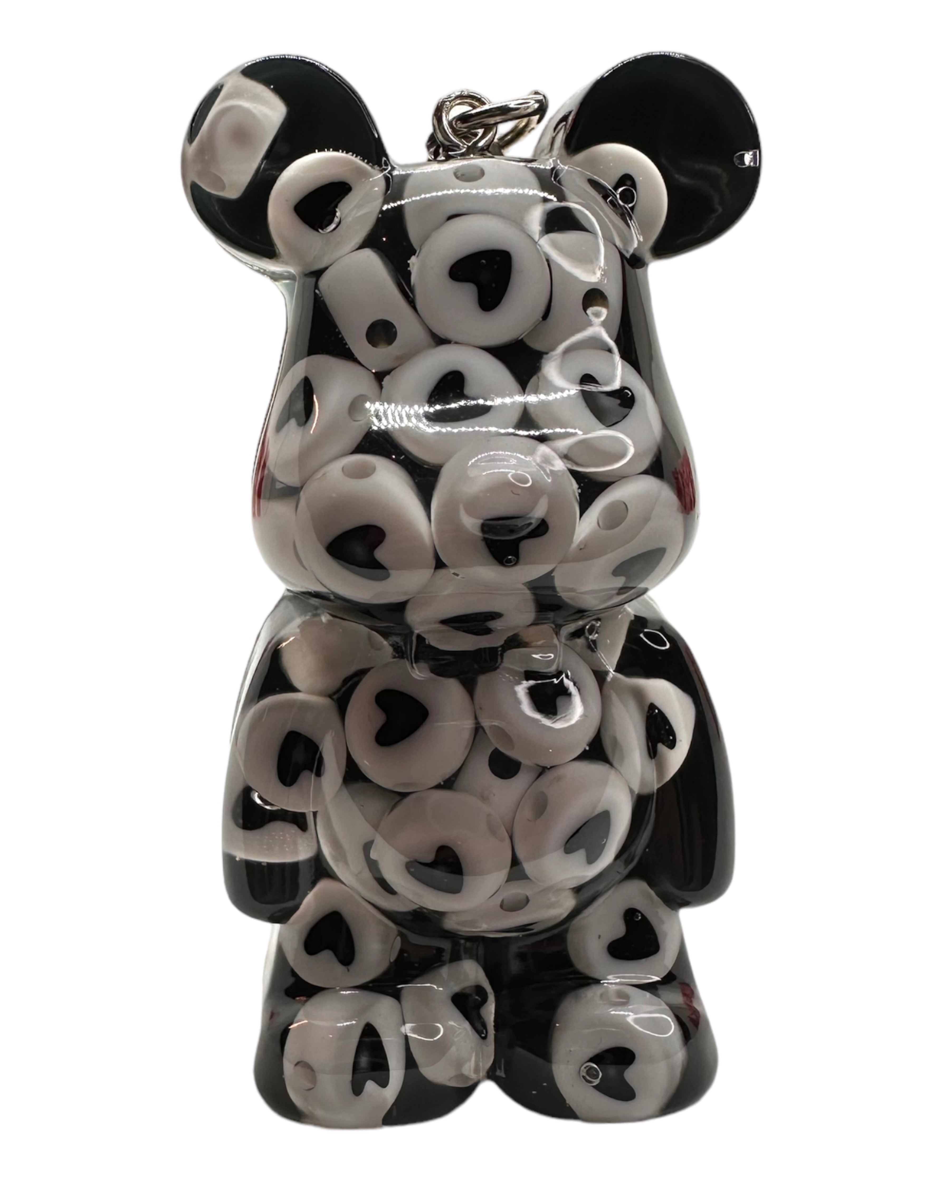 Small Porte Clés Teddy'z Lolie'z coeur noir