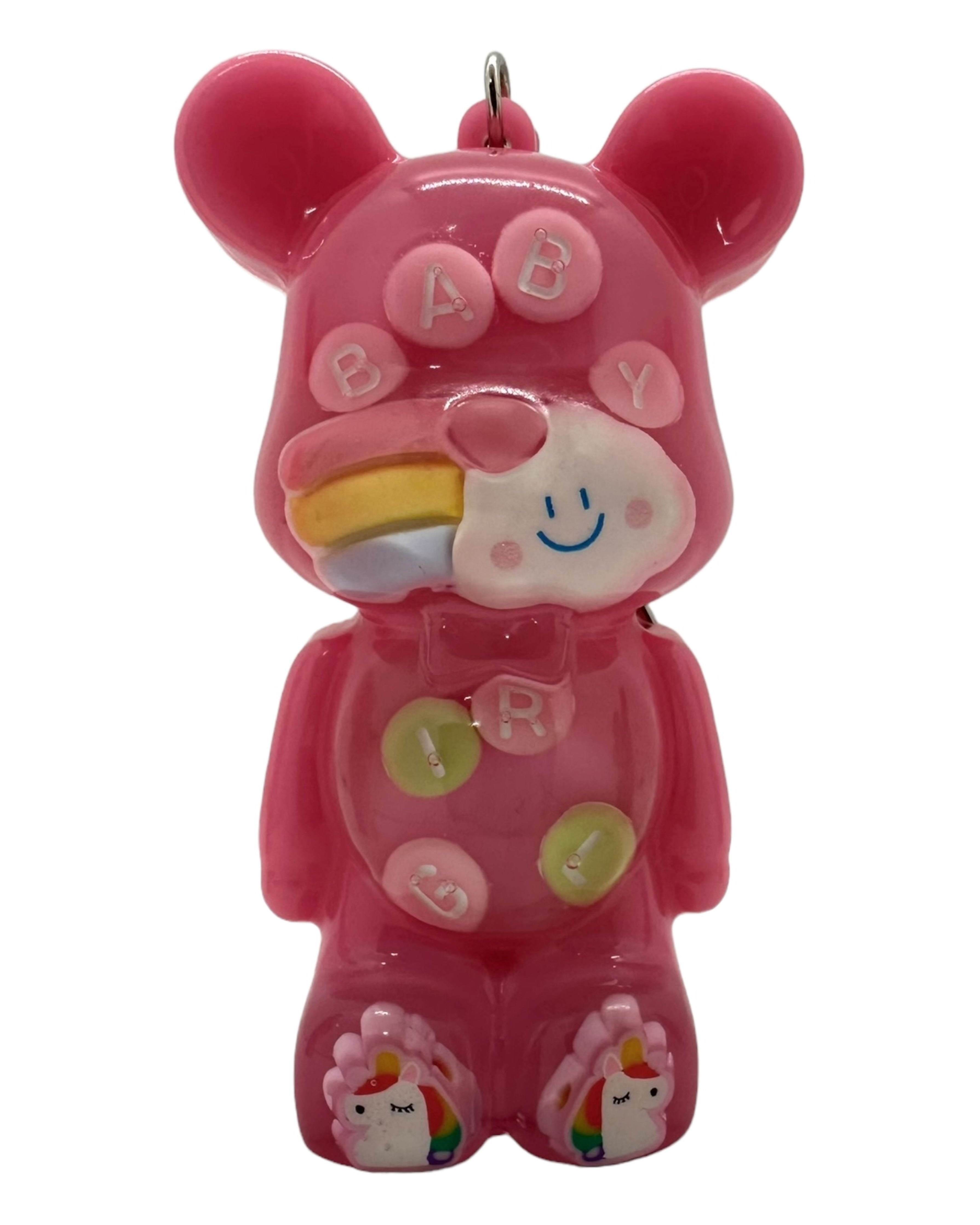 porte clés big teddy'z lolie'z résine epoxy
