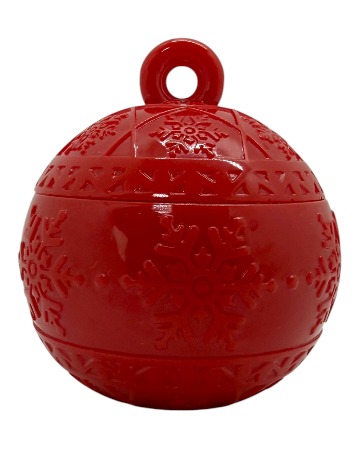 Boîte à poser Jingle Box en résine époxy, inspirée des boules de Noël traditionnelles et décorée de flocons