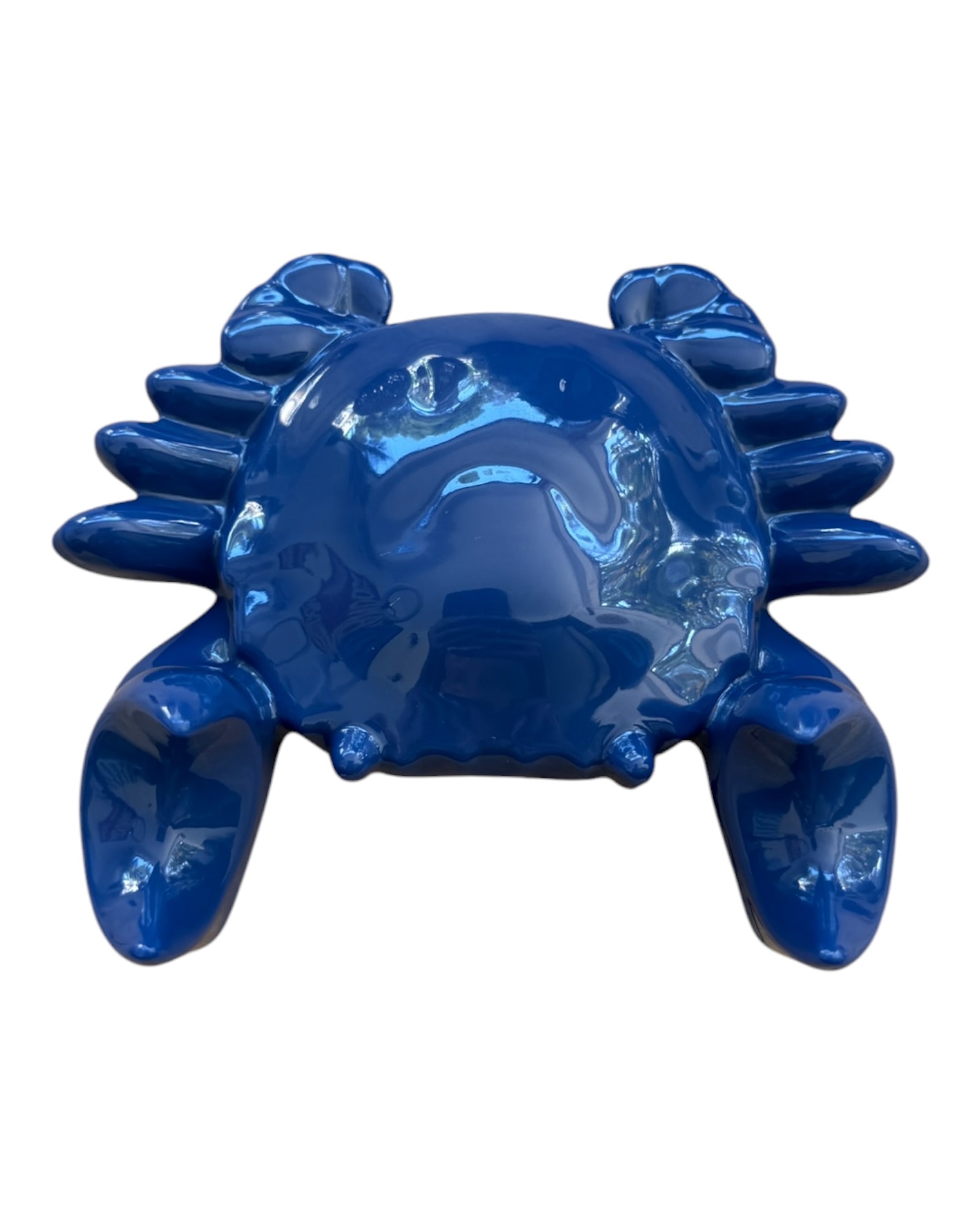 Crabe décoratif Eddy en résine époxy rouge brillante, idée cadeau originale pour amateur de décoration et d'objets artisanaux.