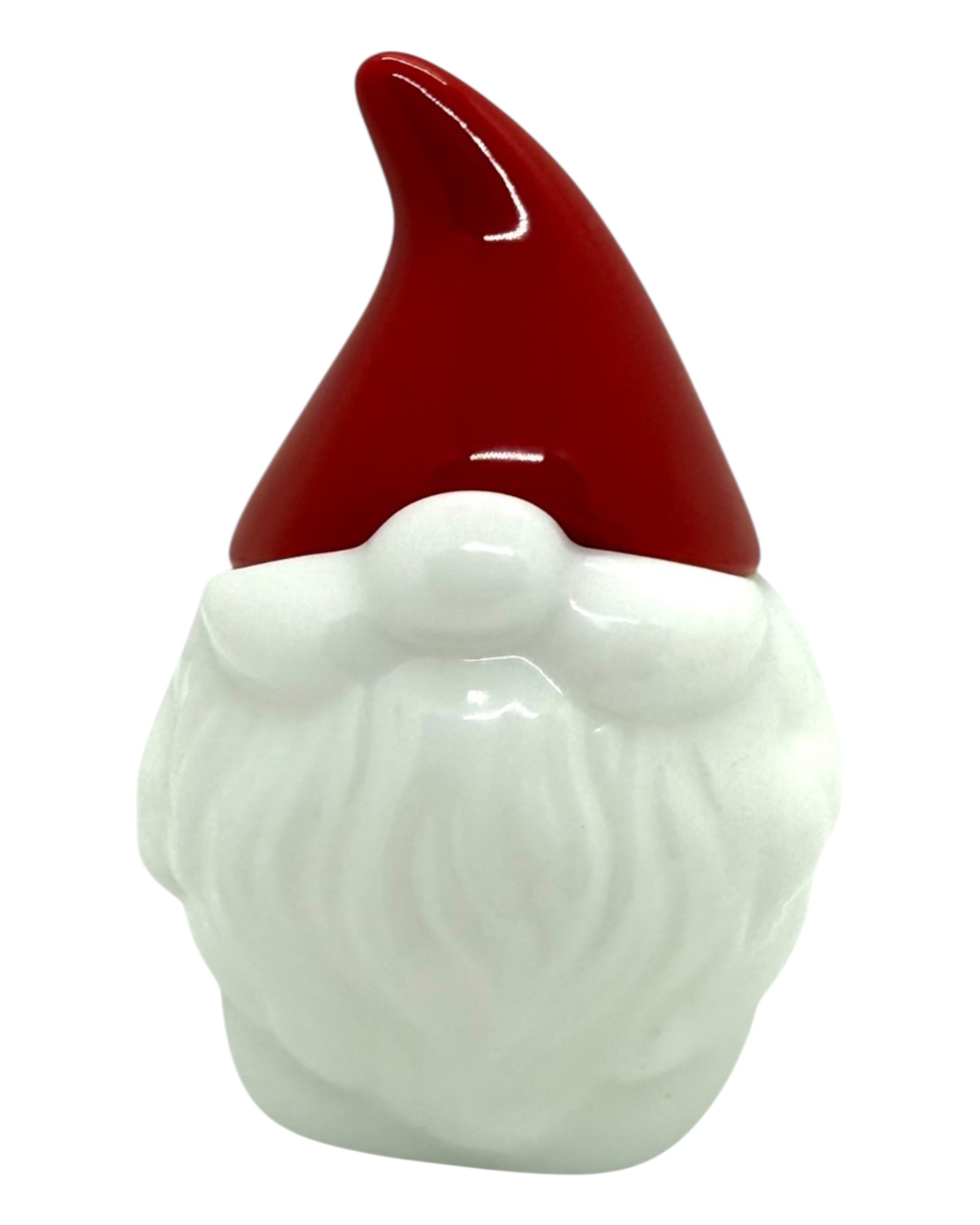 Gnom'Box bicolore blanc et rouge en resine epoxy fait main, ornement de sapin magique. Lolie'z
