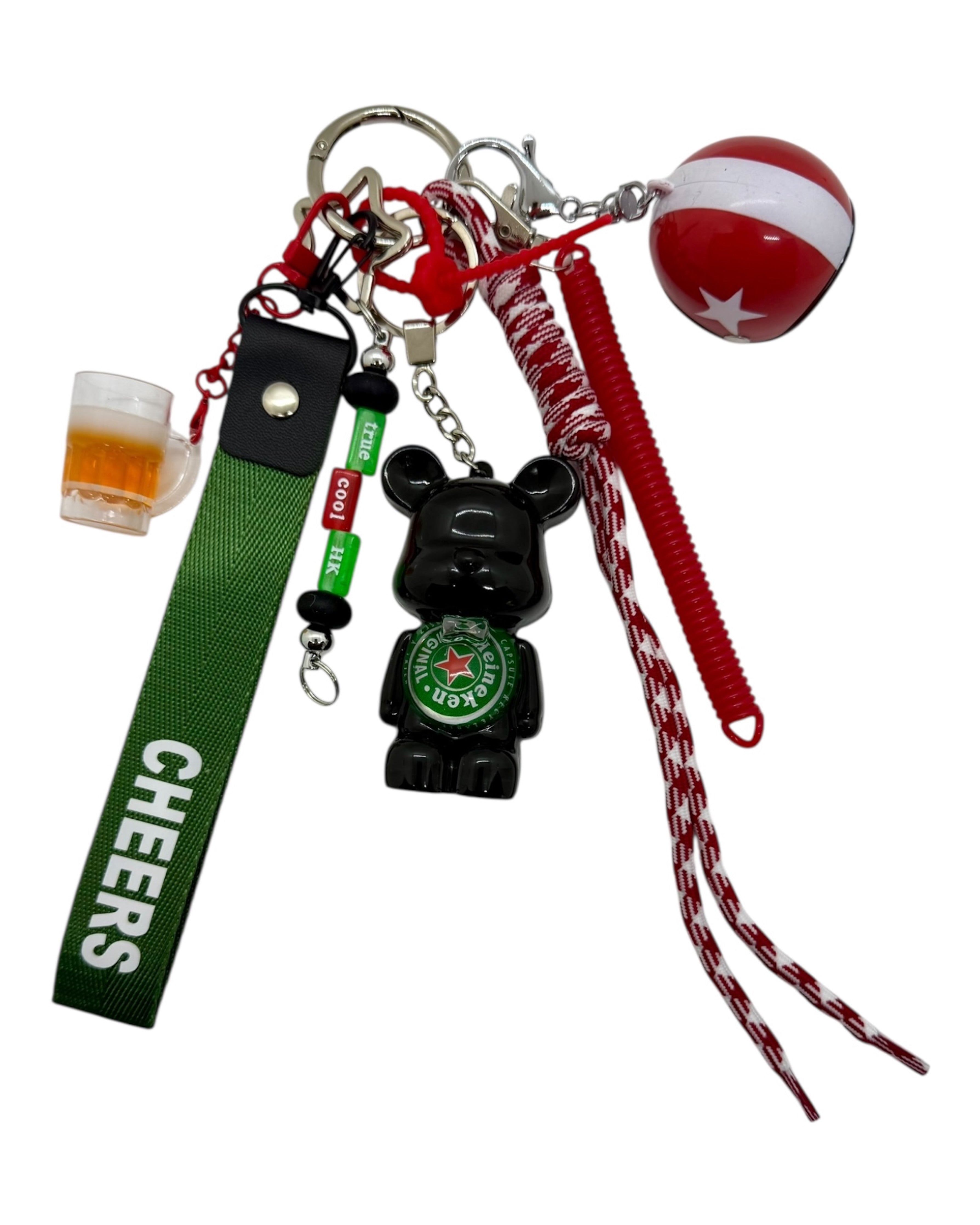 Grigri Cheers accroché à un sac, accessoire fun et décalé. Résine epoxy. Lolie'z