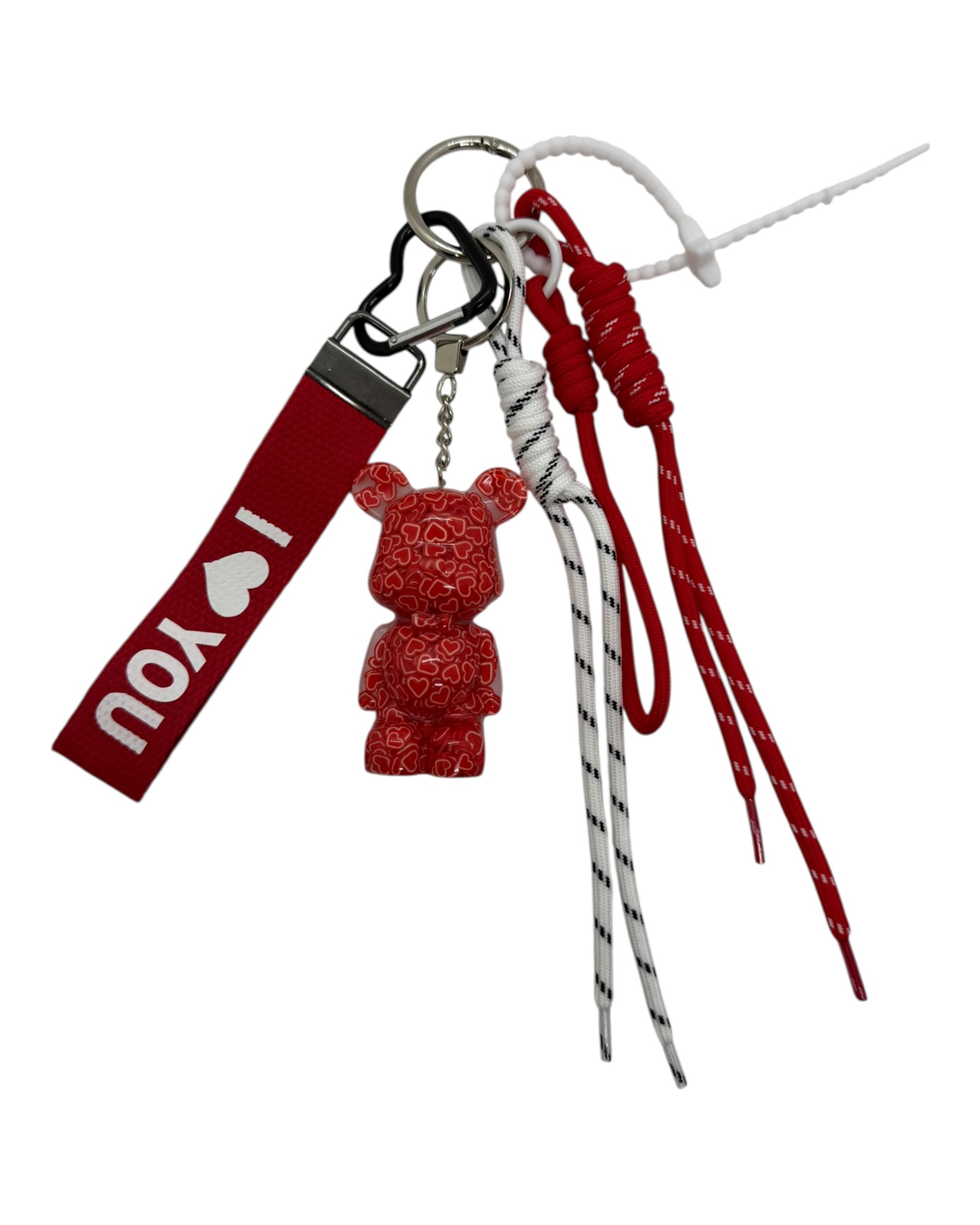 Grigri Teddy’z Just Us en résine époxy, porte-bonheur artisanal au message intime et symbolique, fait main et unique.