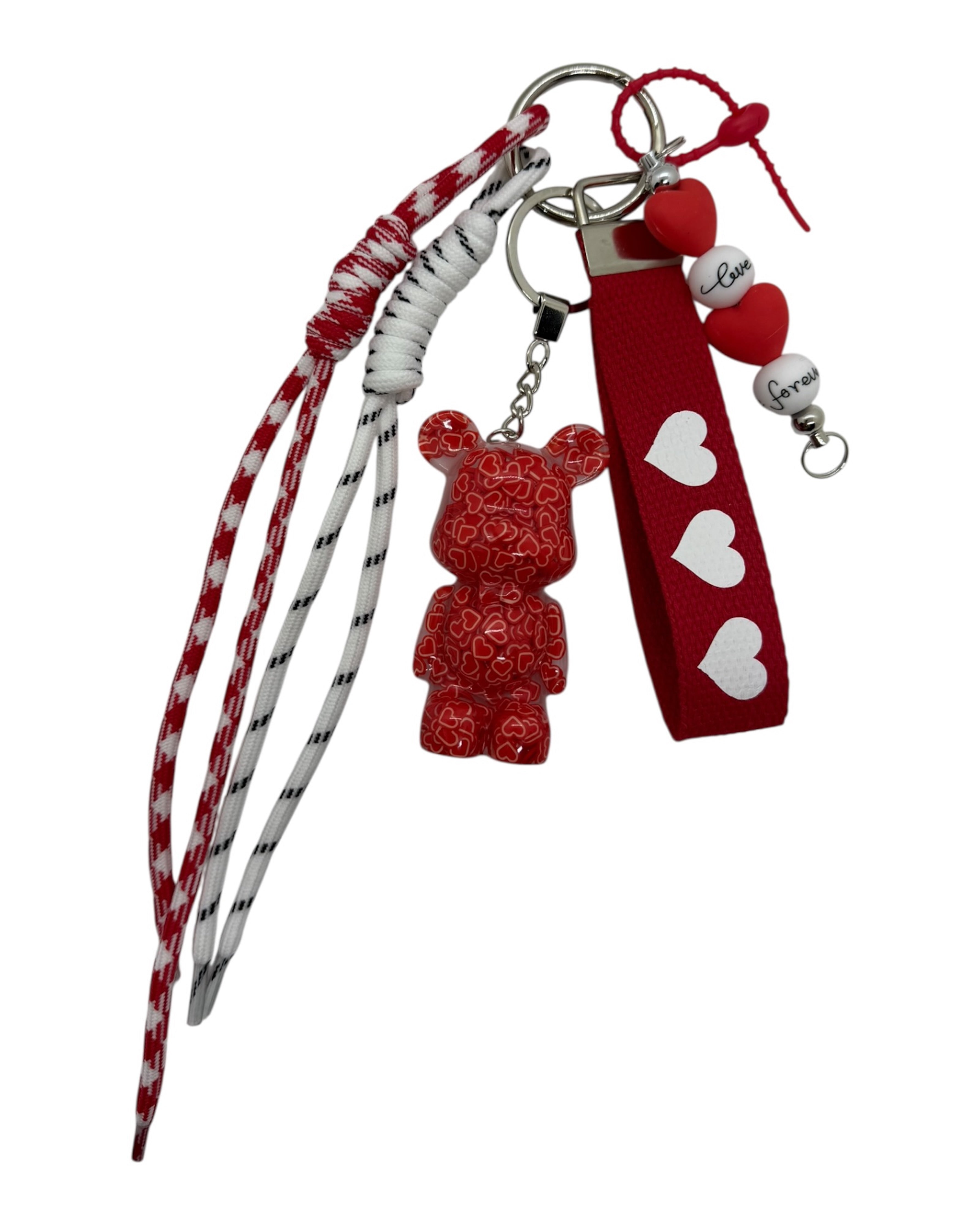 Grigri Teddy’z PS I Love You en résine époxy, porte-bonheur artisanal fait main, talisman délicat au message intime.