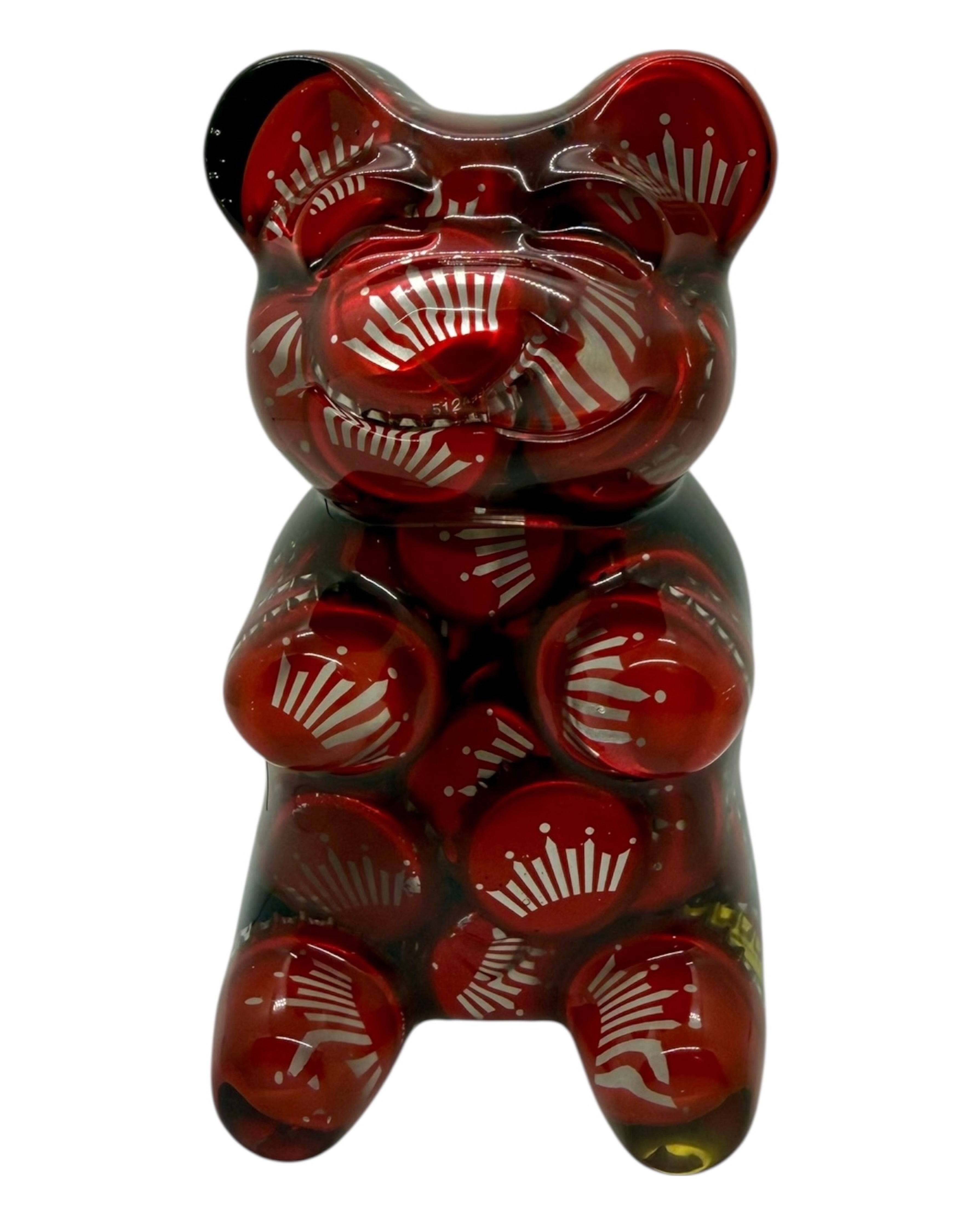 Gummy T Buddy Weiser, objet déco unique en résine époxy, fun et pop avec capsules de bière. Lolie'z
