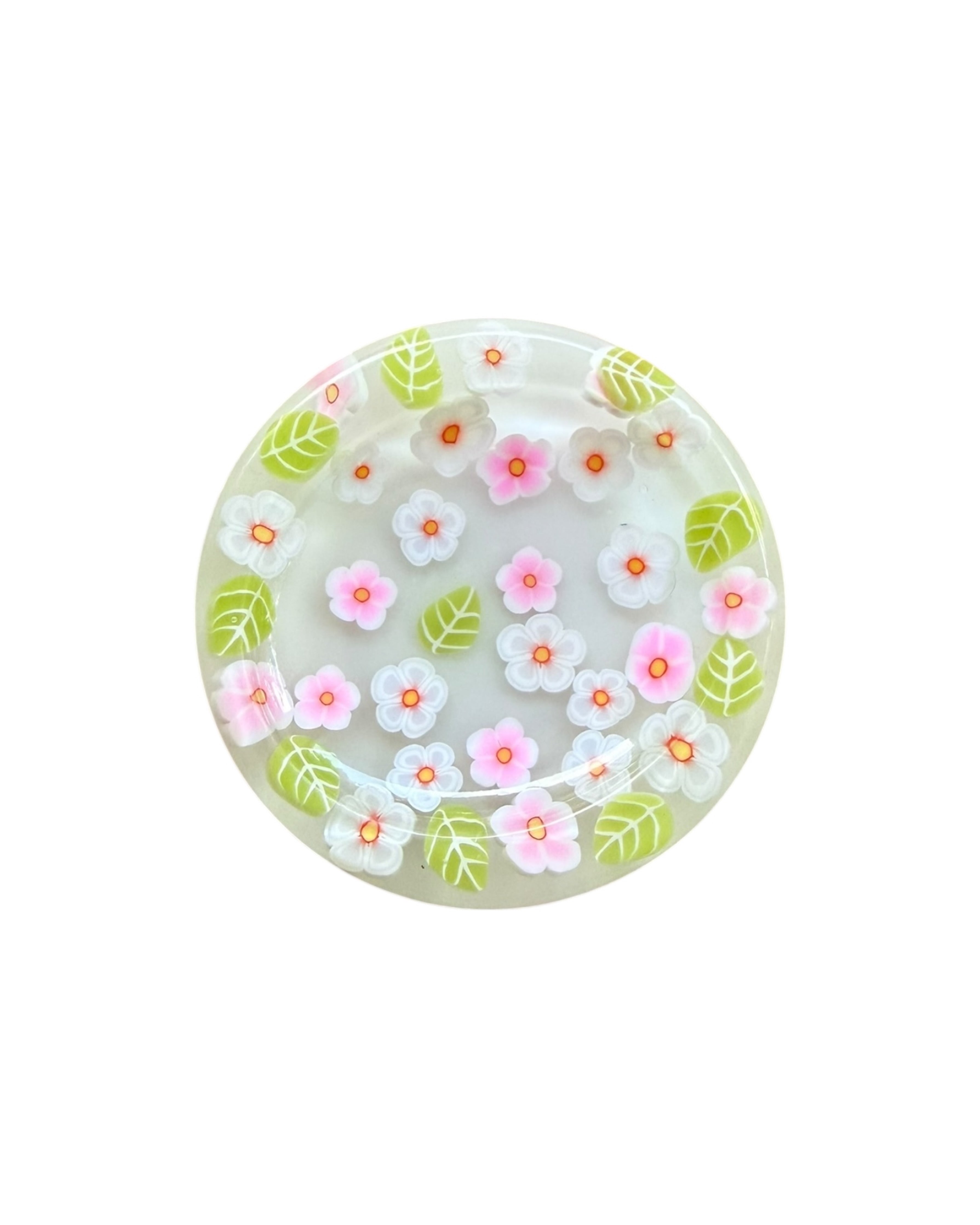 Galet anti stress Halo en resine epoxy fait main avec inclusions decoratives, piece unique a manipuler pour la relaxation et le bien etre. Lolie'z