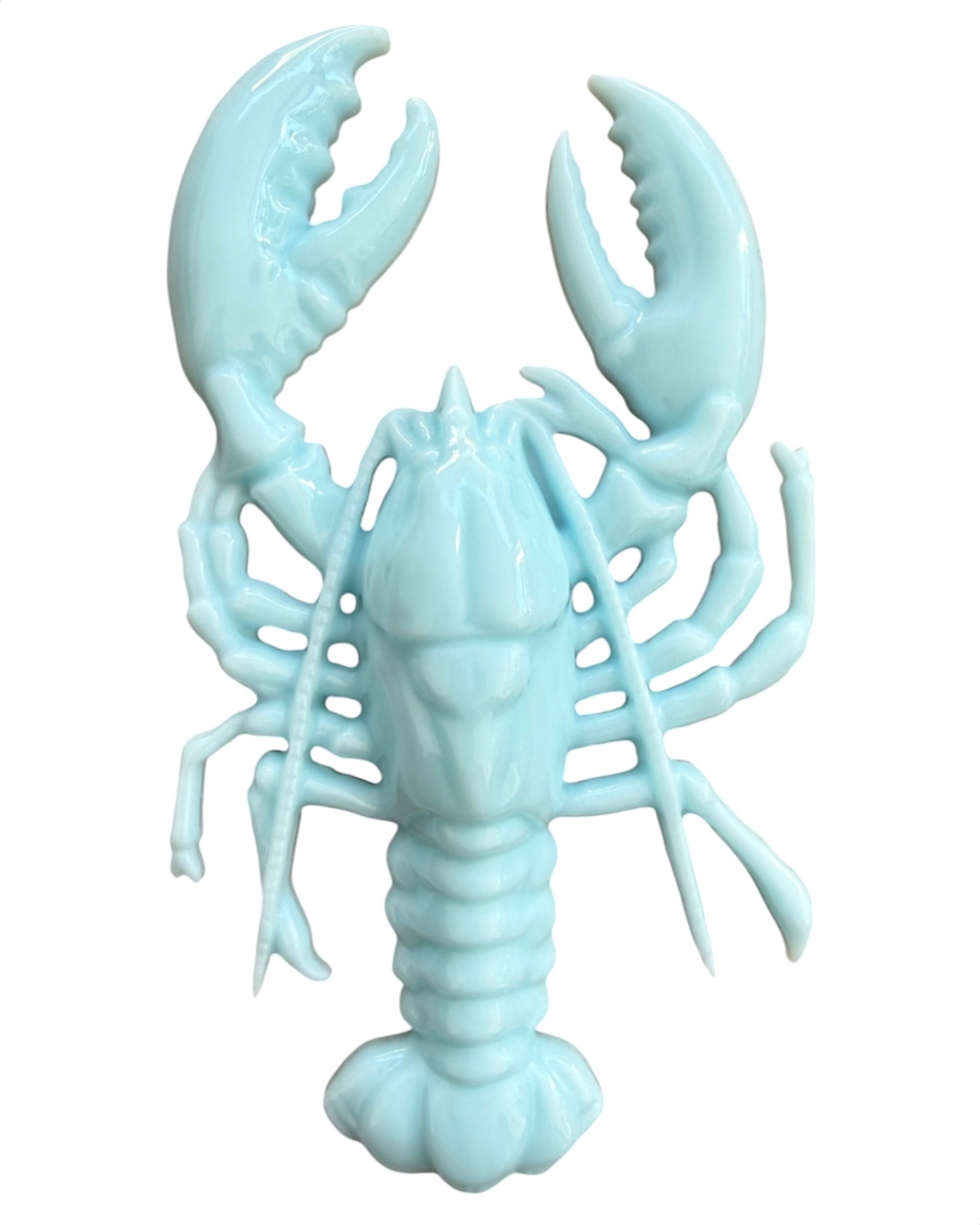 Homard décoratif en résine époxy bleu ciel Benny, objet déco artisanal aux couleurs douces pour intérieur moderne. Lolie'z
