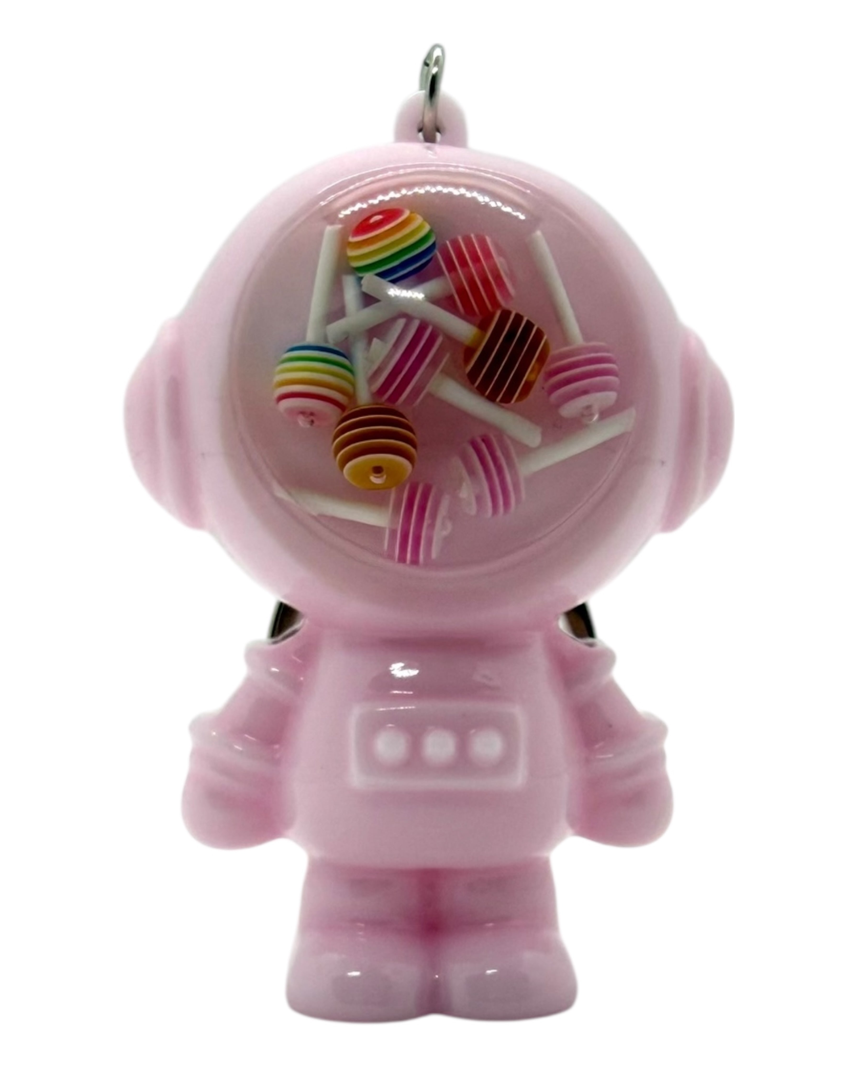 Andy Candy porte-cles astronaute fait main en resine epoxy, creation artisanale aux tons pastels et candy. Lolie'z