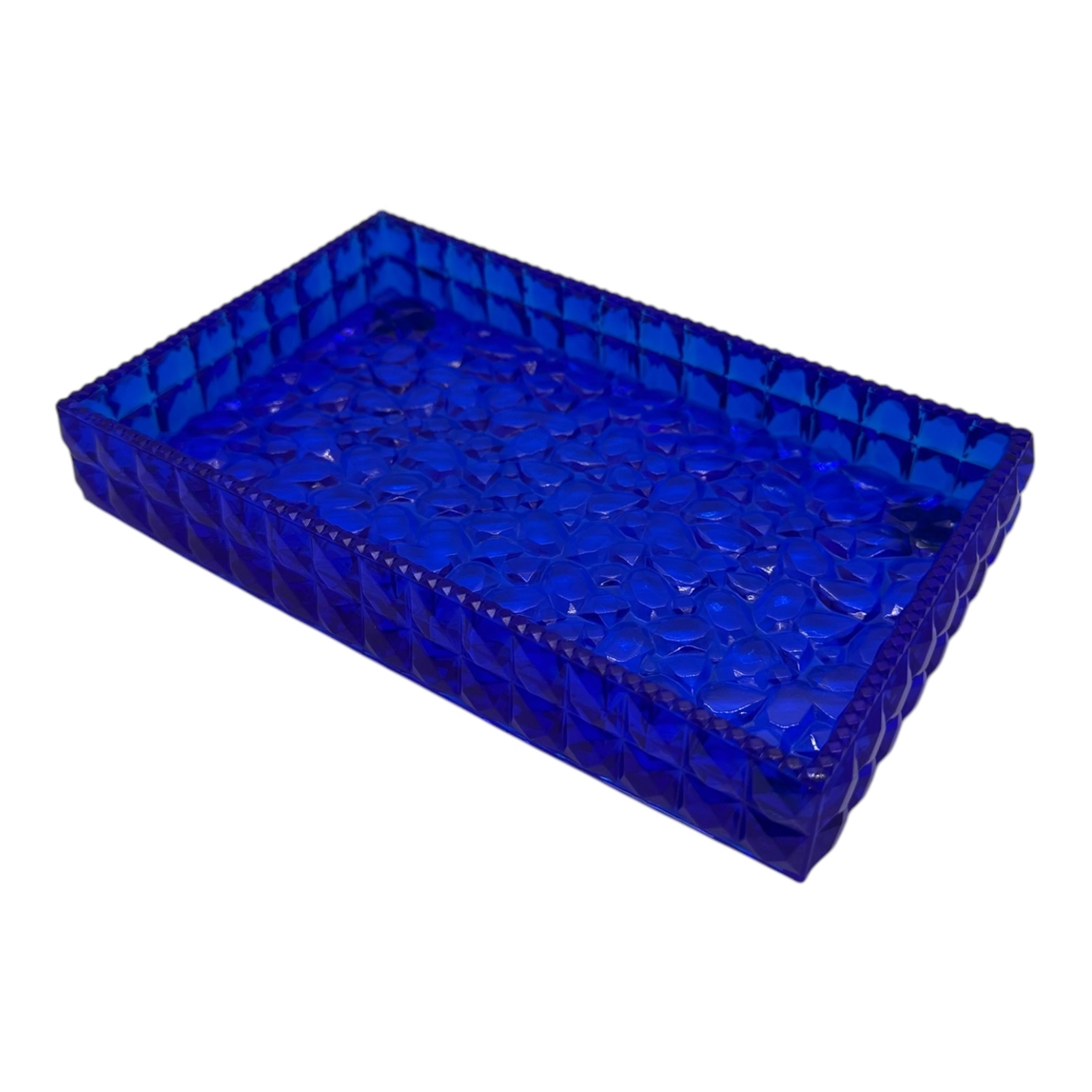 Plateau Majorelle effet pierre Lolie'z en résine epoxy