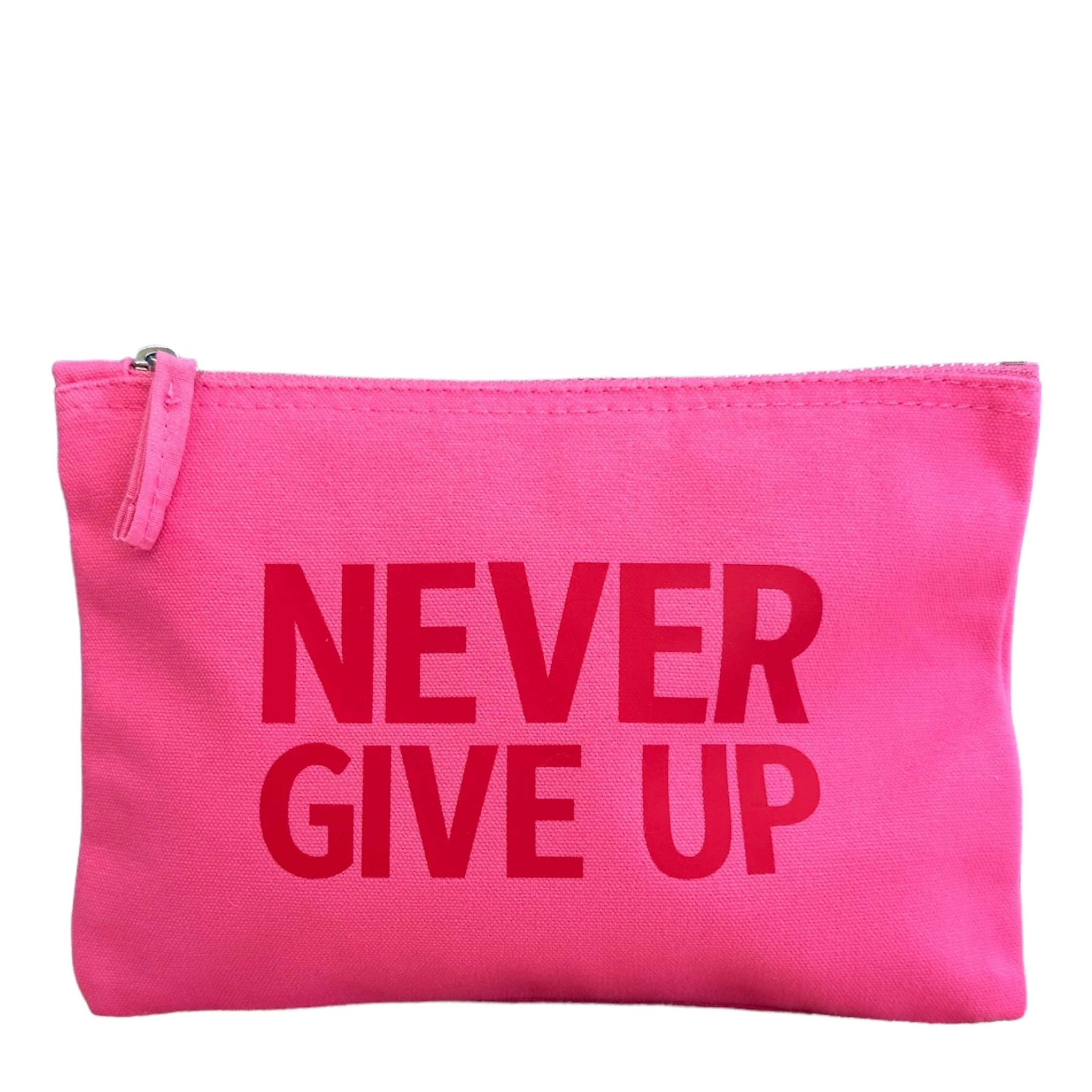 pochette billy never give up rose rouge
