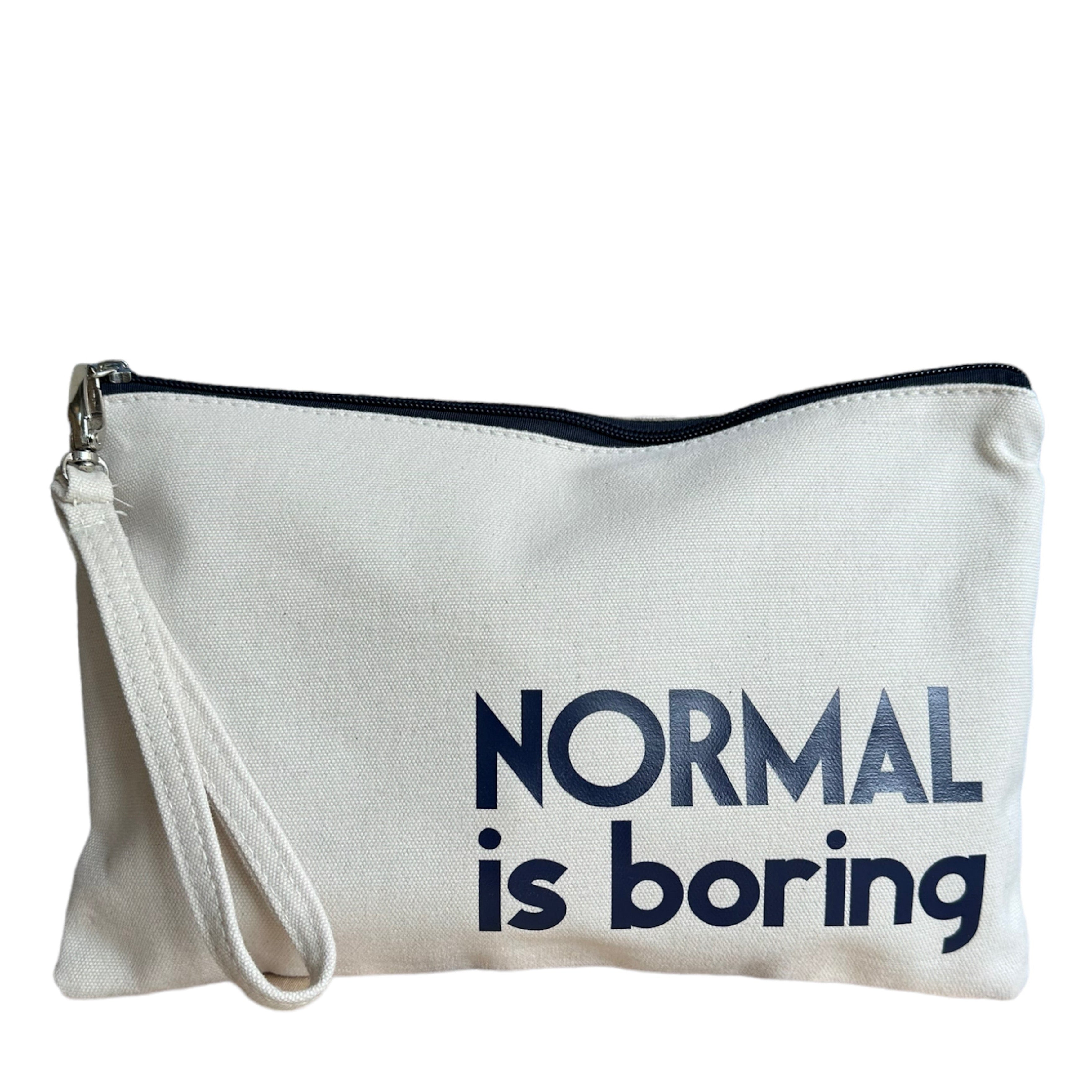 Pochette Sweety Normal is boring Beige/Marine Loliez