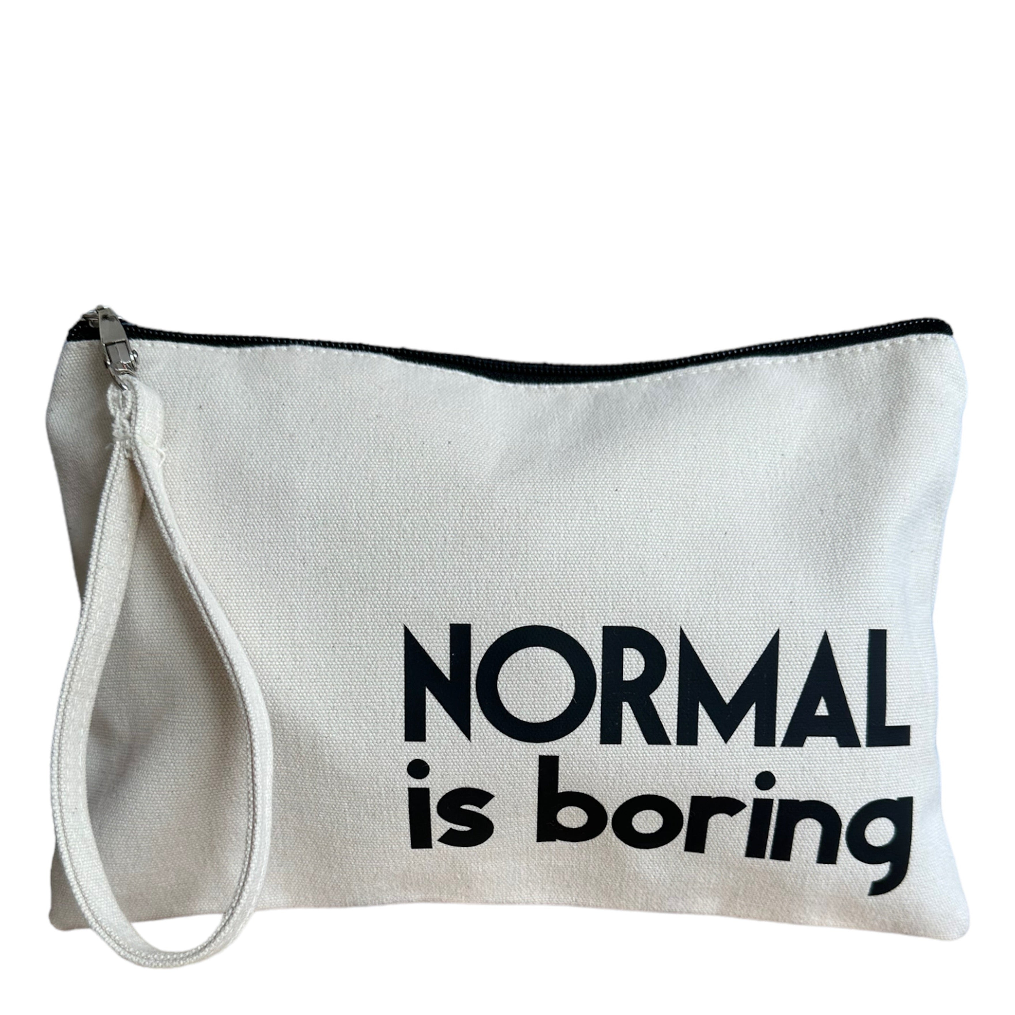 Pochette Sweety Normal is boring Beige/noir Loliez