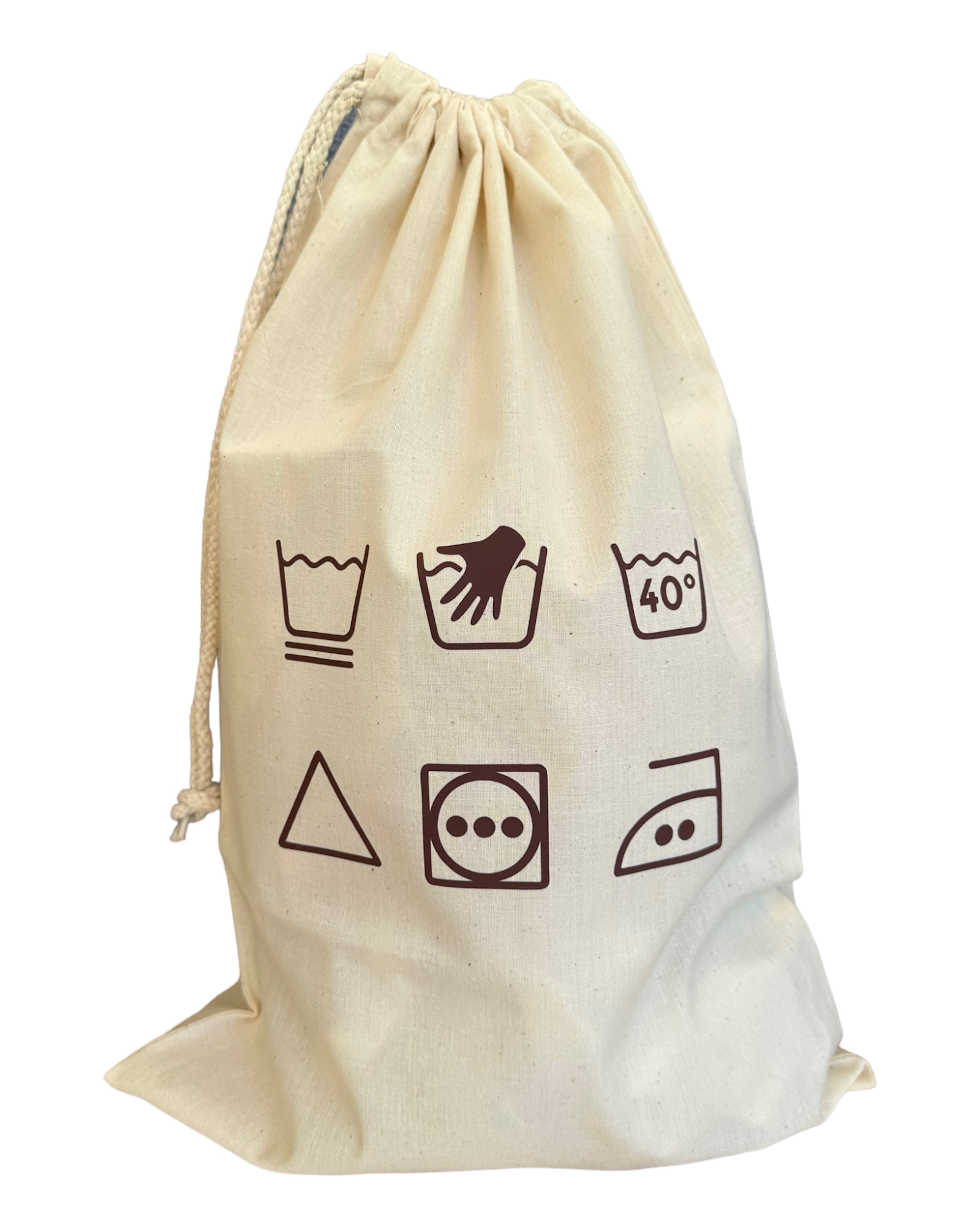 Pochon voyage linge sale beige laundry Lolie'z