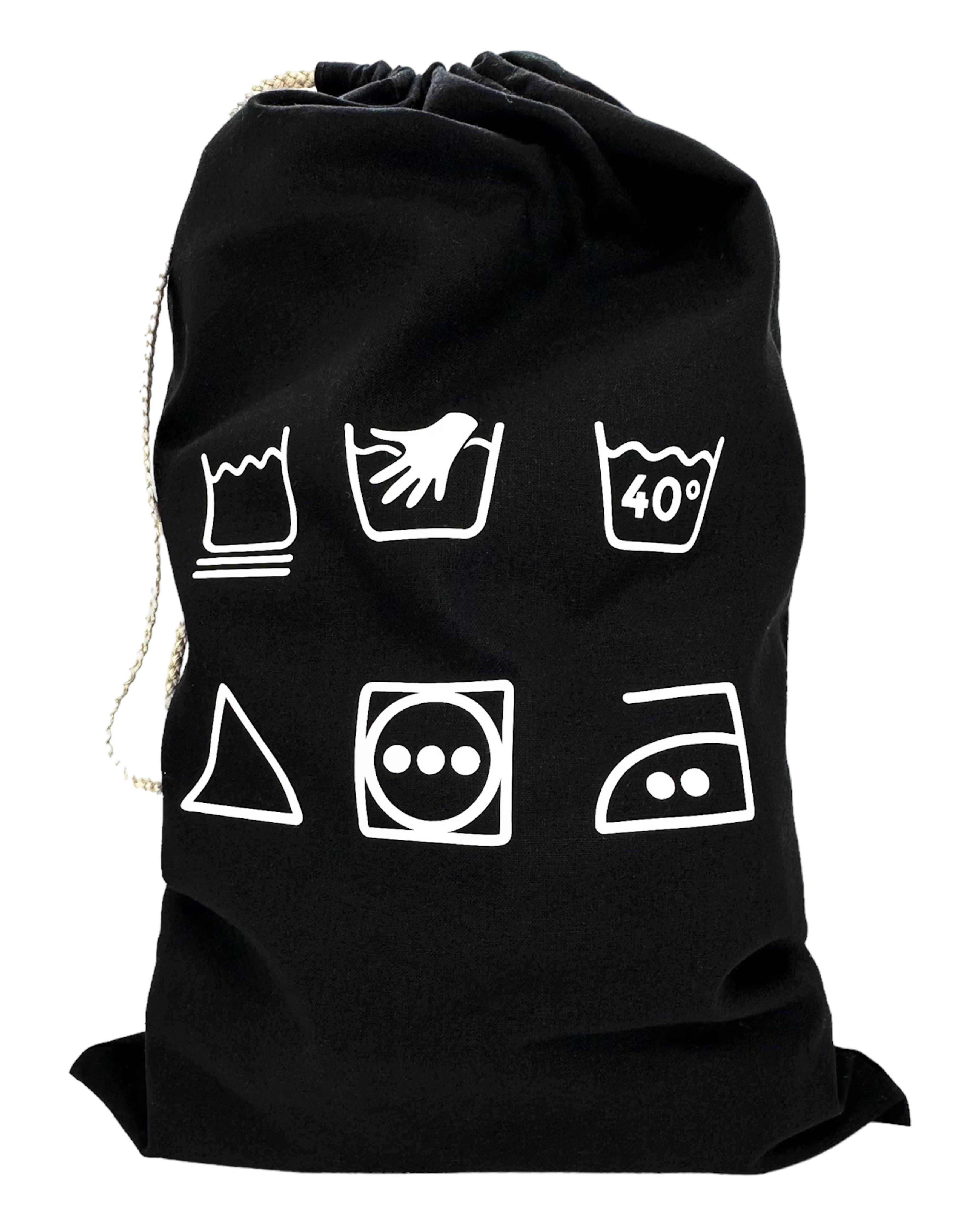 Pochon voyage linge sale noir laundry Lolie'z