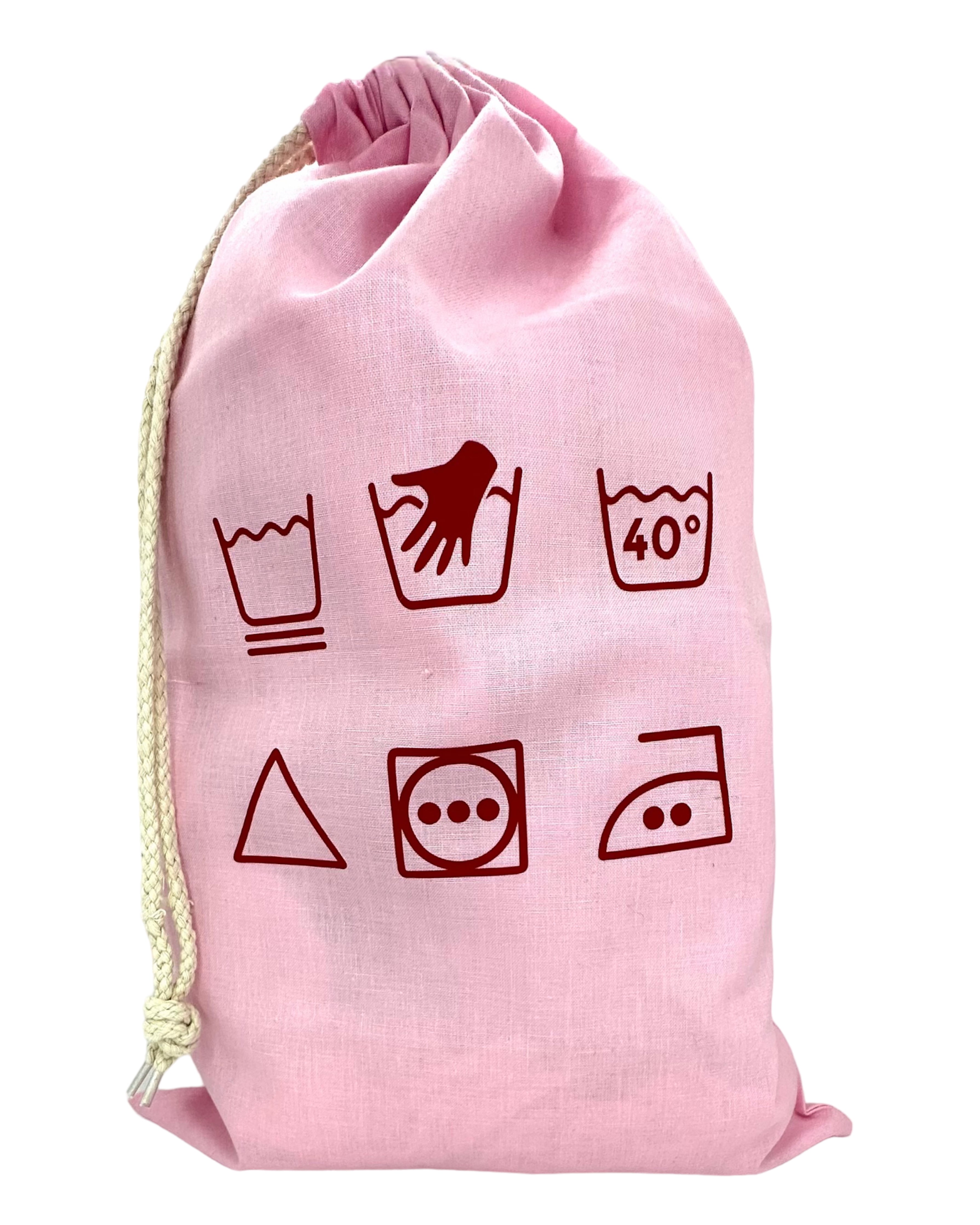 Pochon voyage linge sale rose laundry Lolie'z