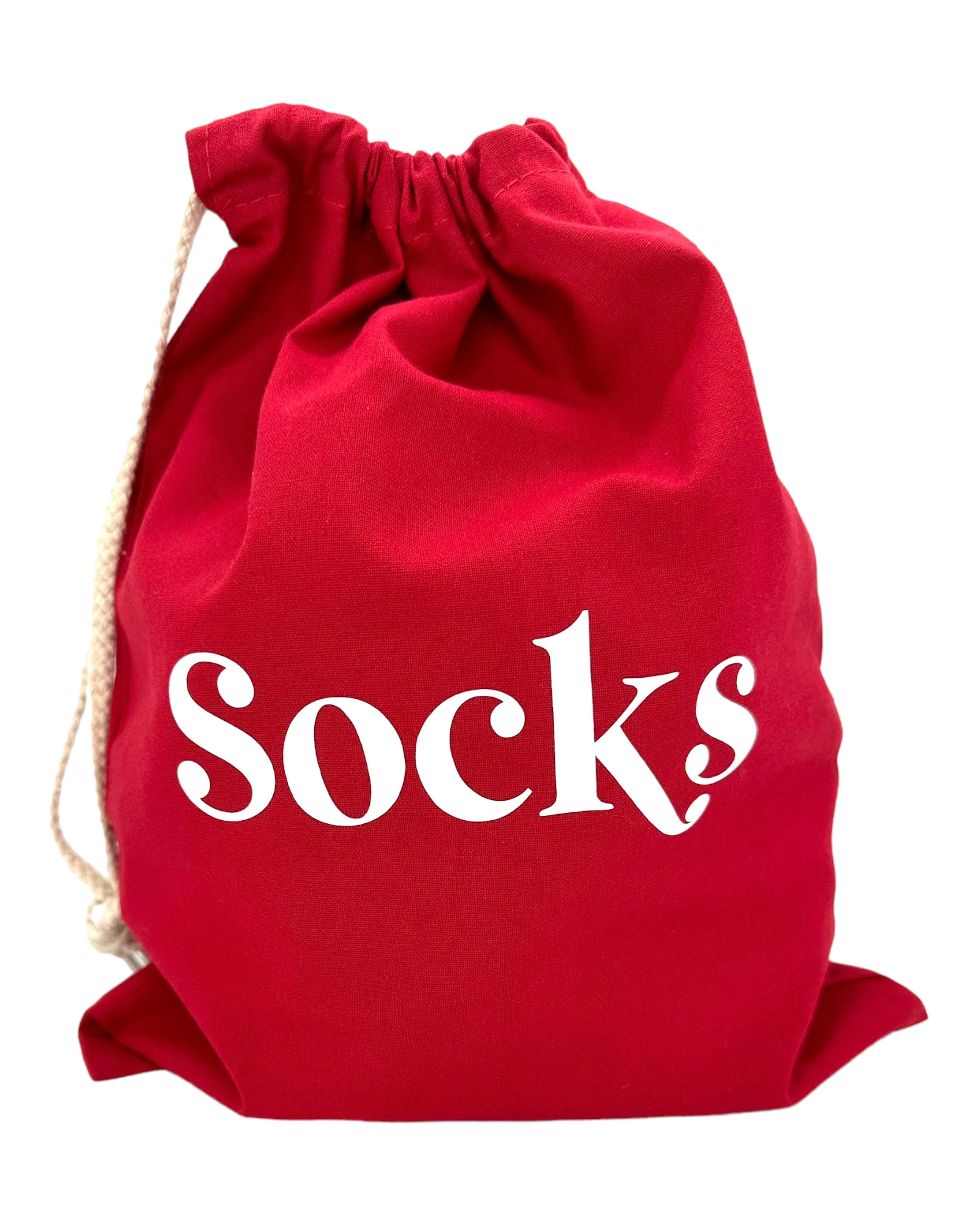 Pochon voyage socks chaussettes rouge Lolie'z