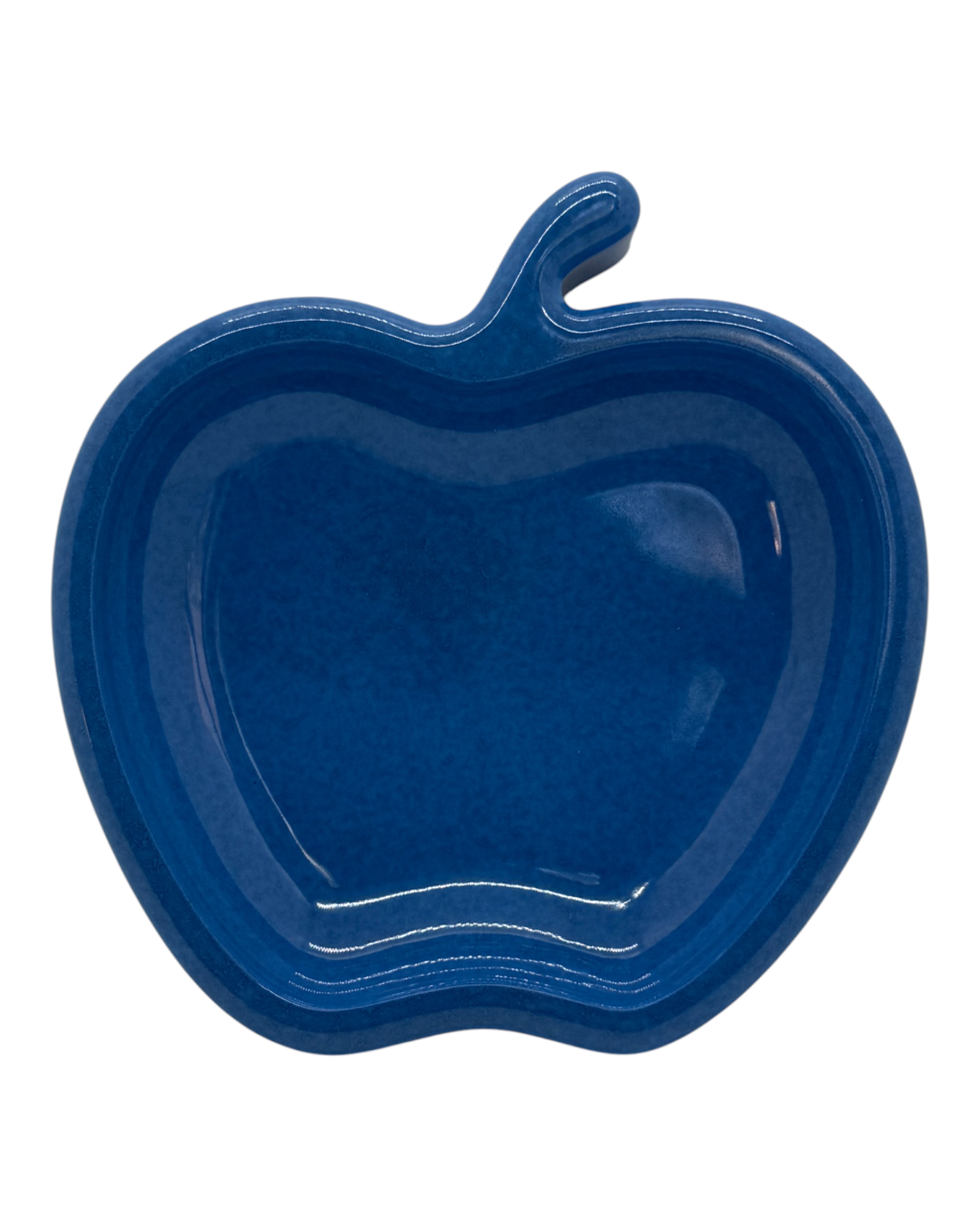 Vide-poche décoratif en forme de pomme bleue réalisé à la main en résine époxy. Objet déco original au style pop et coloré, parfait pour accueillir bijoux, clés et petits objets du quotidien.