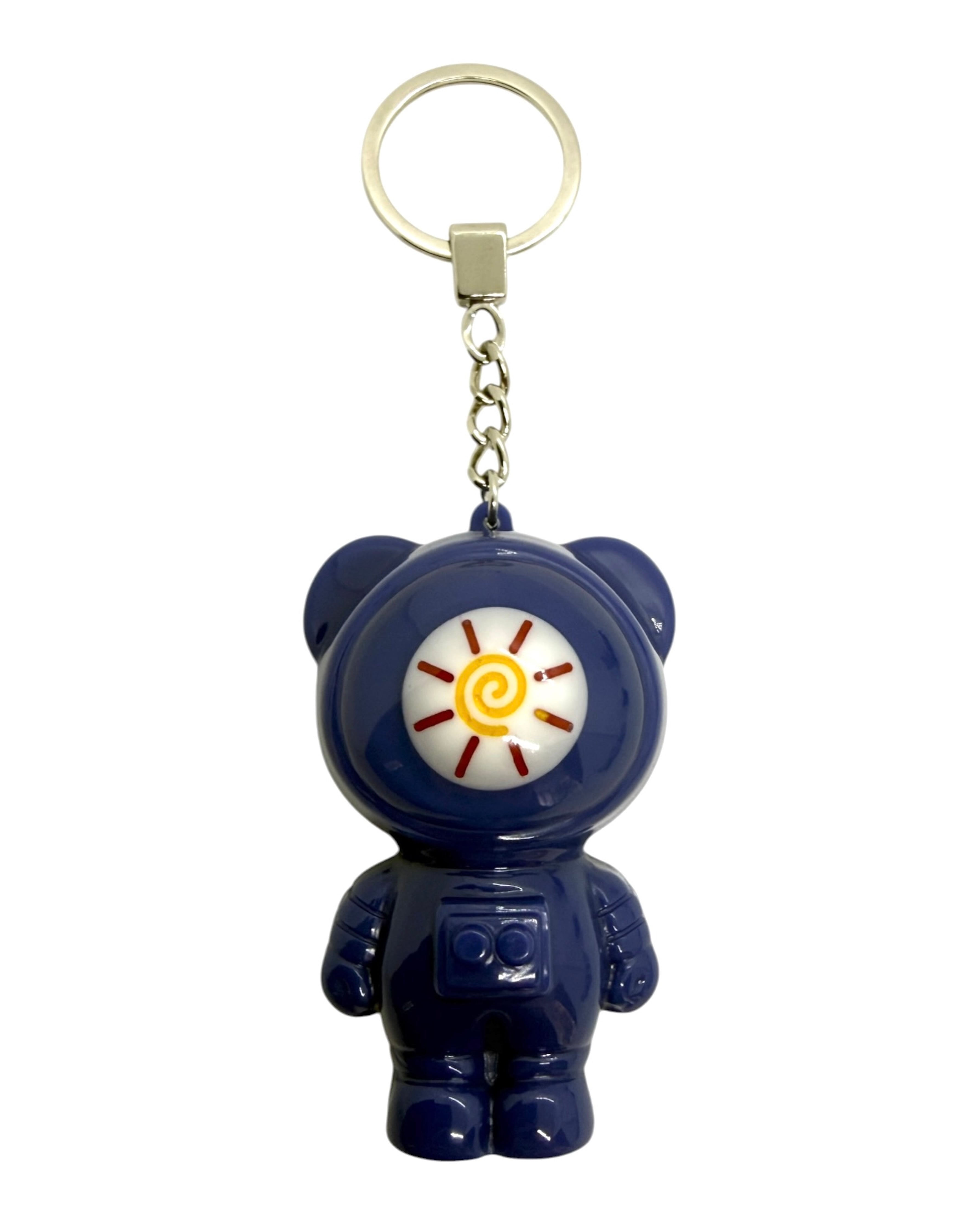 Porte-clés Izzy Lolie’z astro bear au style lumineux et apaisant, en résine époxy, fait main.