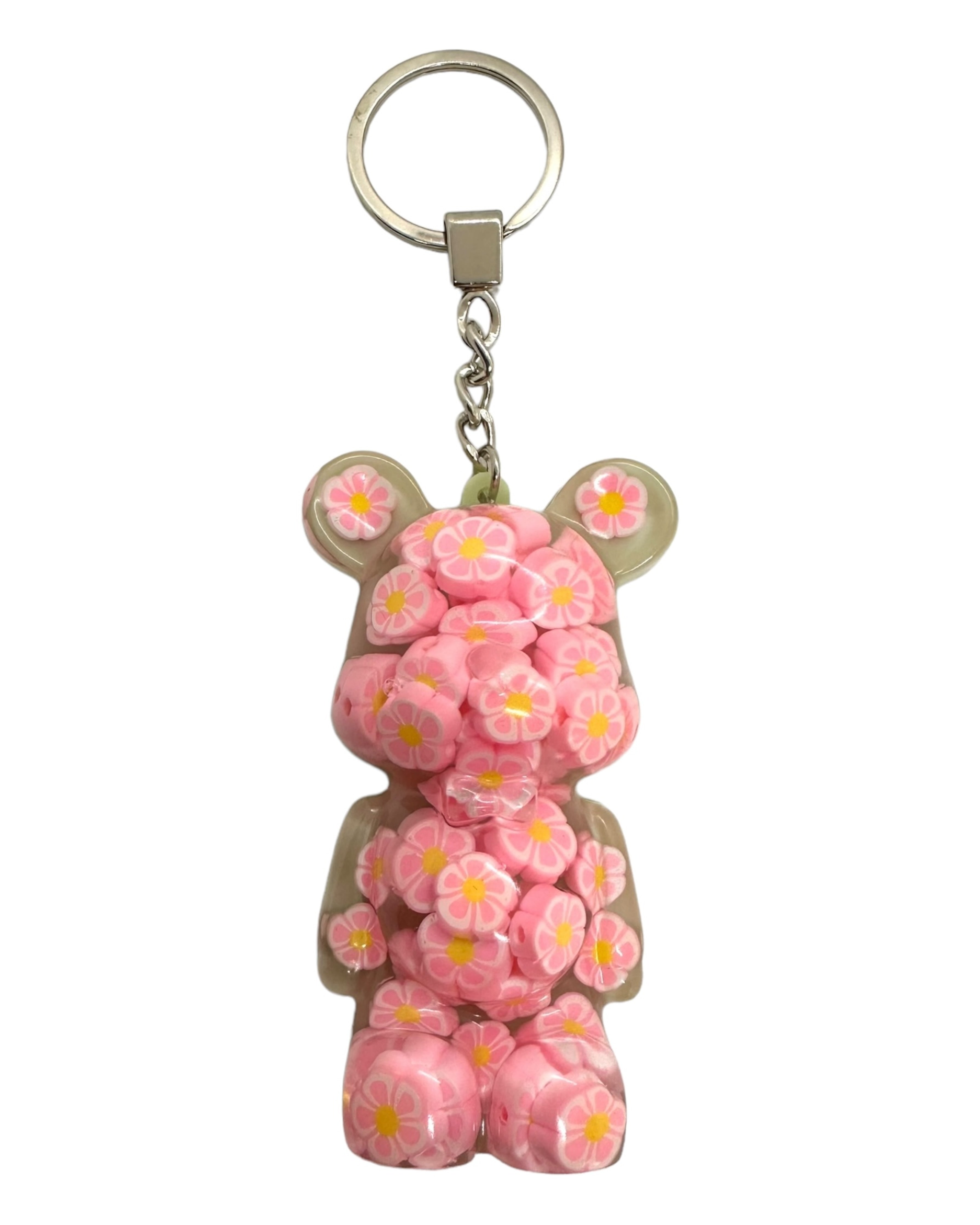 porte clés lolie'z résine epoxy flower