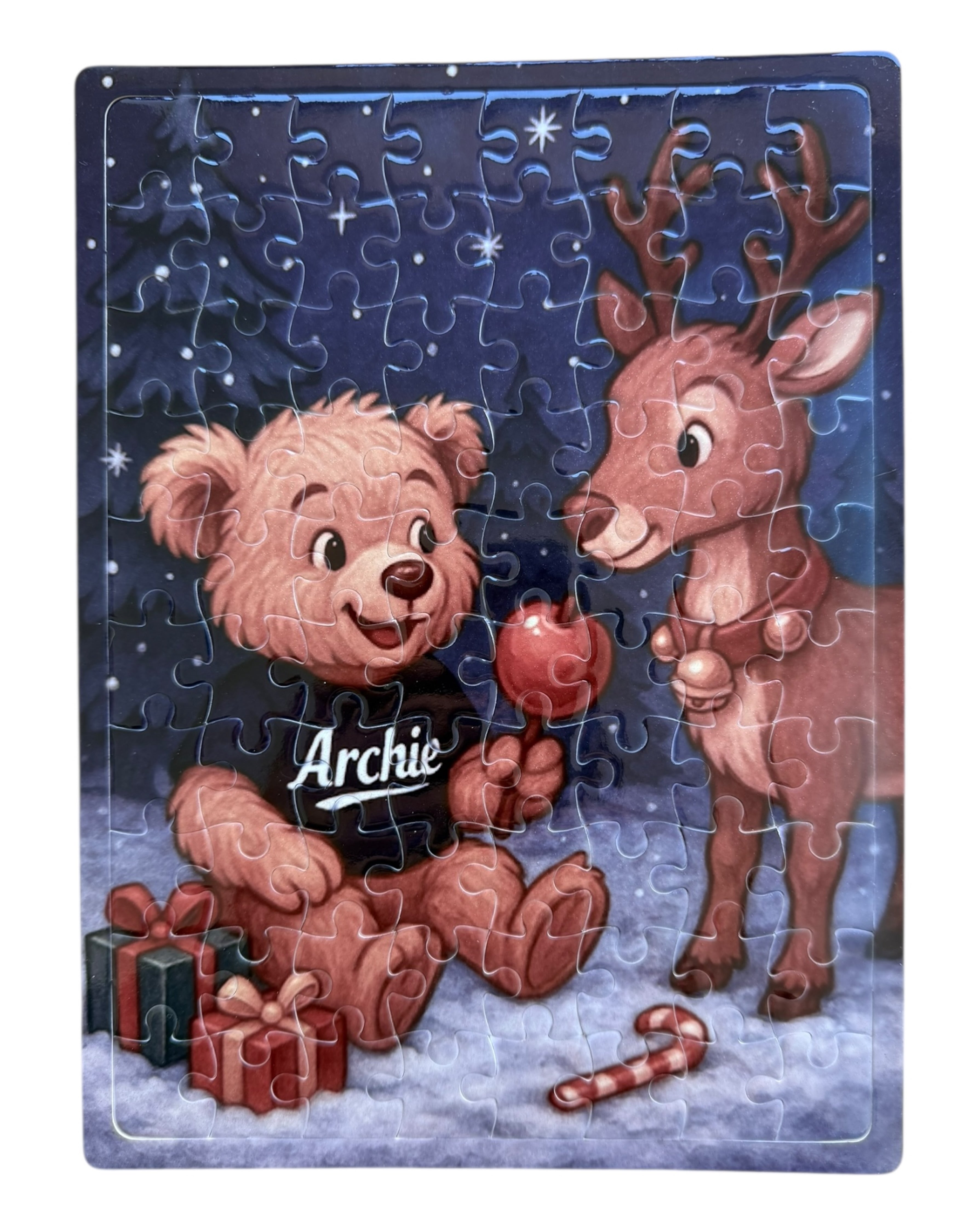Puzzle enfant 80 pièces Archie et Pipo partageant une pomme d’amour