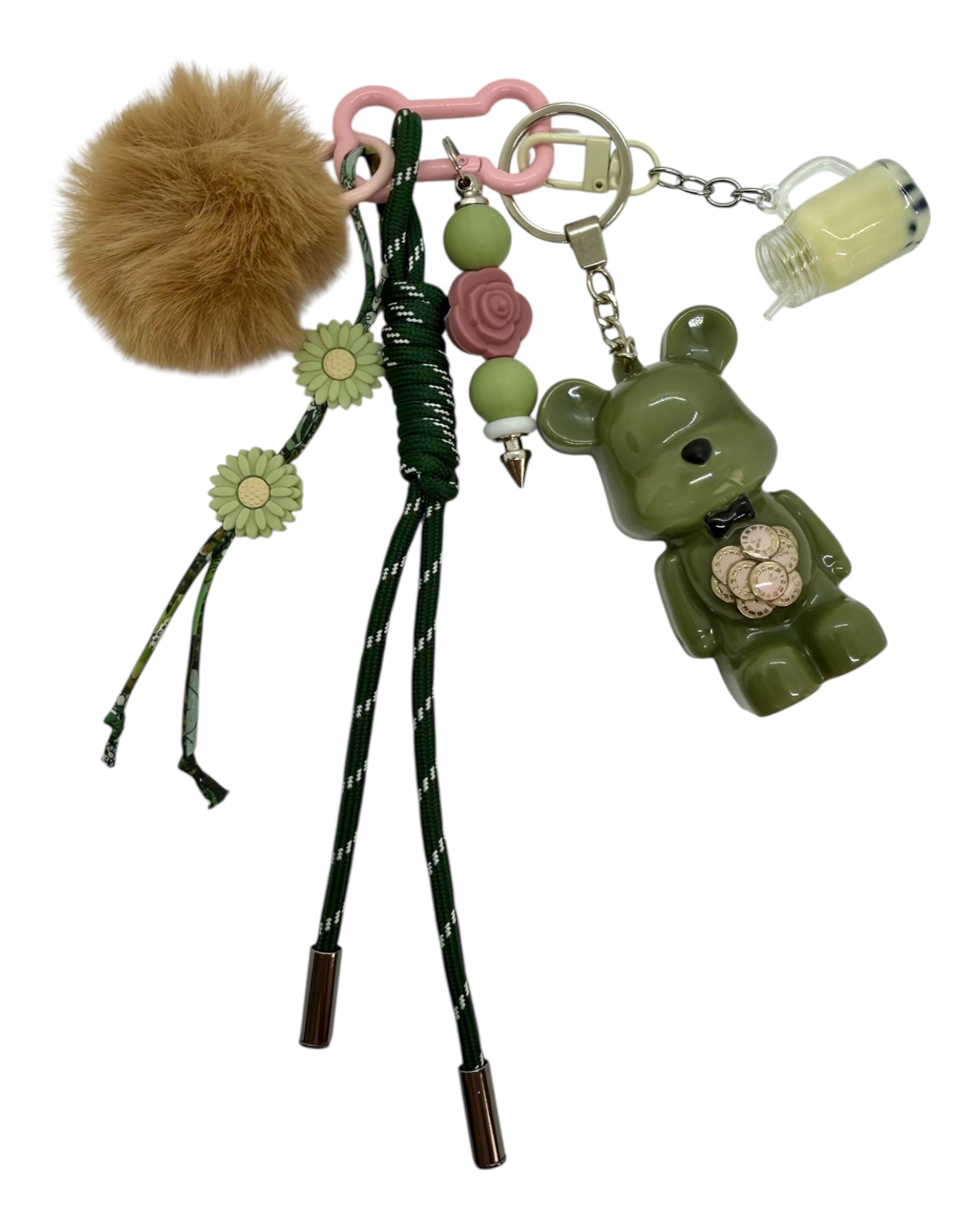 Grigri de sac Teddy’z In Wonderland magique avec cadrans de montre, objet collector. Lolie'z